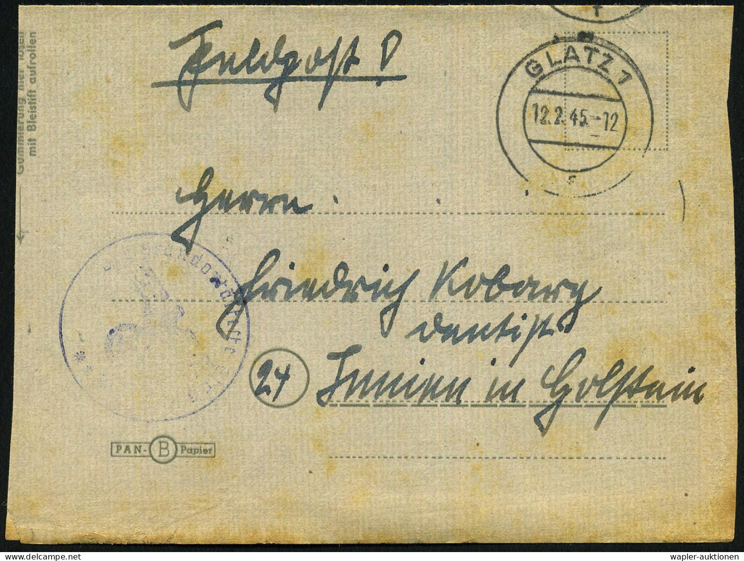 ÜBERROLLER / SPÄTE POST (Januar Bis 8.5.1945) - LATE MAIL (until May 8th, 1945) - POSTE TRES TARD (jusque à  8 Mai 1945  - 2. Weltkrieg