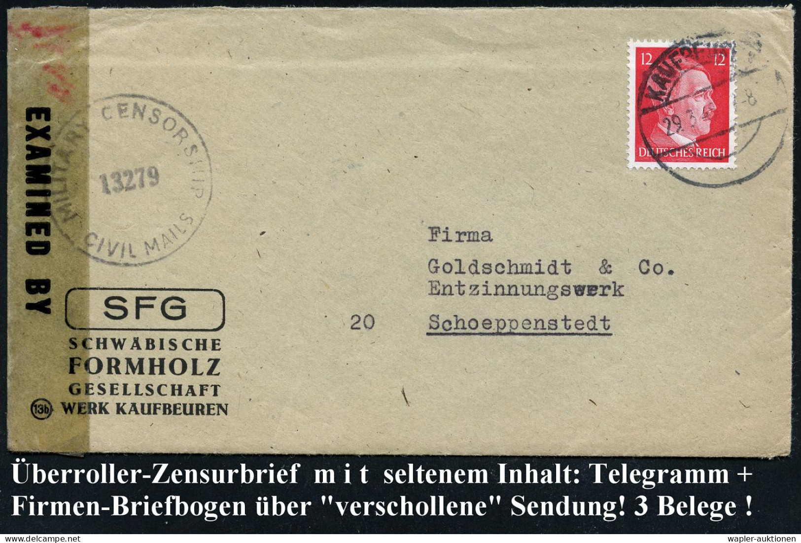 ÜBERROLLER / SPÄTE POST (Januar Bis 8.5.1945) - LATE MAIL (until May 8th, 1945) - POSTE TRES TARD (jusque à  8 Mai 1945  - 2. Weltkrieg