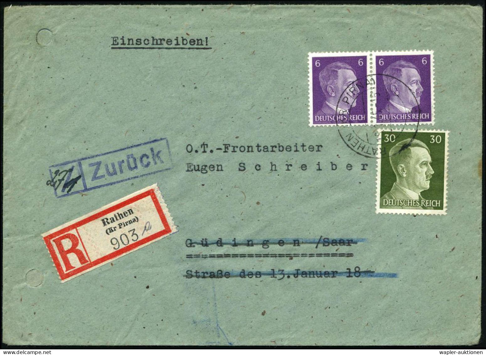 ÜBERROLLER / SPÄTE POST (Januar Bis 8.5.1945) - LATE MAIL (until May 8th, 1945) - POSTE TRES TARD (jusque à  8 Mai 1945  - WO2