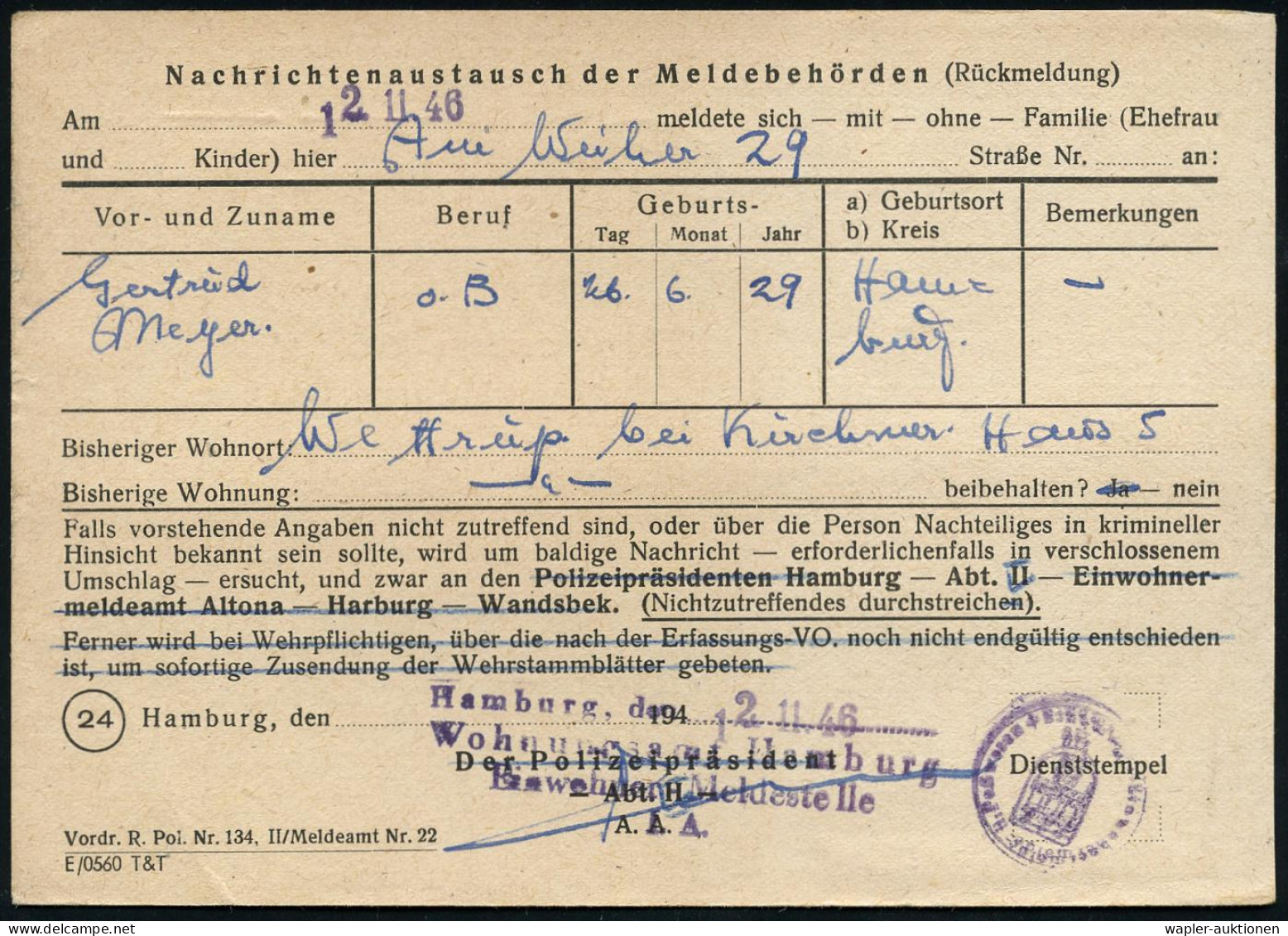 DEUTSCHLAND NACH DEM 8. MAI 1945: ALLIIERTE BESETZUNG / KONTROLLRAT - GERMANY AFTER W.W.II: ALLIED OCCUPATION / CONTROL  - Other & Unclassified