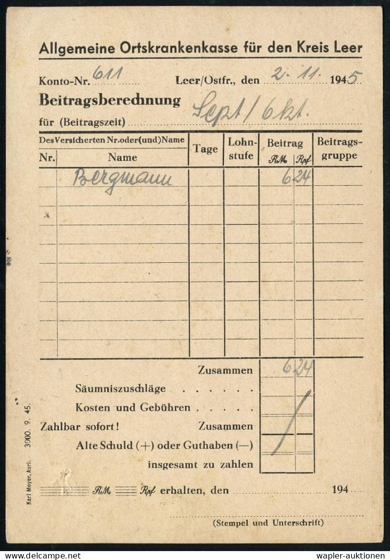 DEUTSCHLAND NACH DEM 8. MAI 1945: ALLIIERTE BESETZUNG / KONTROLLRAT - GERMANY AFTER W.W.II: ALLIED OCCUPATION / CONTROL  - Autres & Non Classés