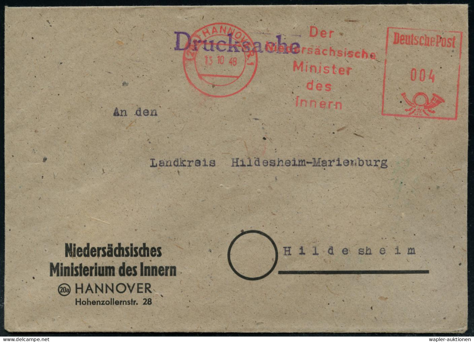 WESTZONEN / BIZONE / TRIZONE (BIS 1949) - ANGLO-AMERICAN OCCUPATION OF GERMANY / BI-ZONE - ZONE OCCUPEE ANGLO-AMERICAINE - Andere & Zonder Classificatie