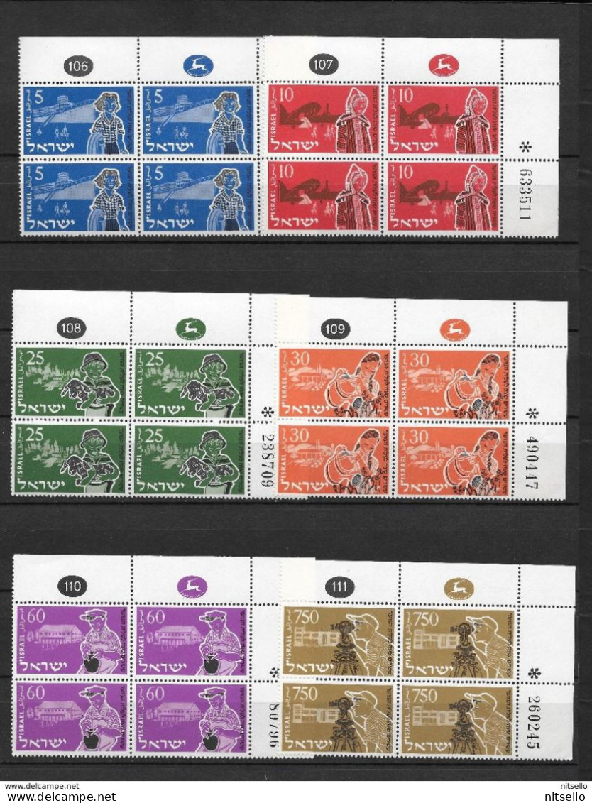 LOTE 1441  /// (R)  ISRAEL **MNH - Unused Stamps (without Tabs)