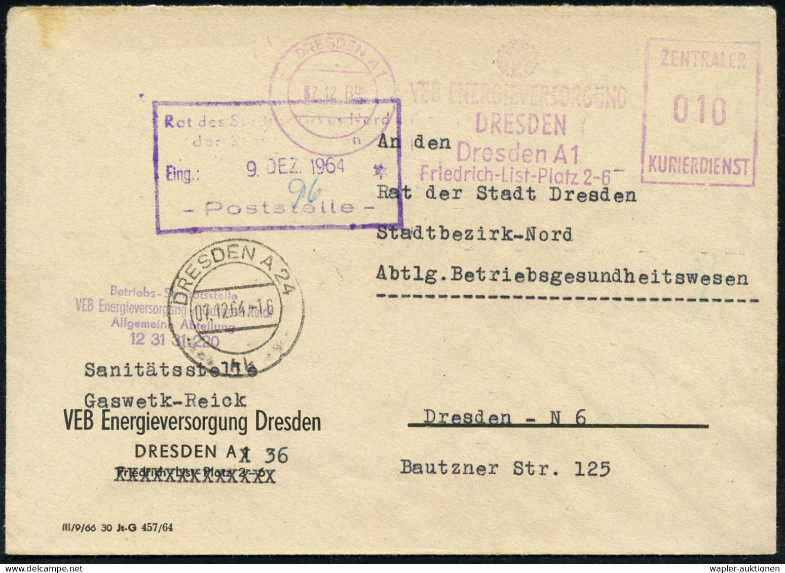 Z.K.D. / ZENTRALER KURIERDIENST DER D.D.R. (1956-90) - CENTRAL COURIER SERVICE 'ZKD' (EAST GERMANY 1956-90) - SERVICE CO - Other & Unclassified