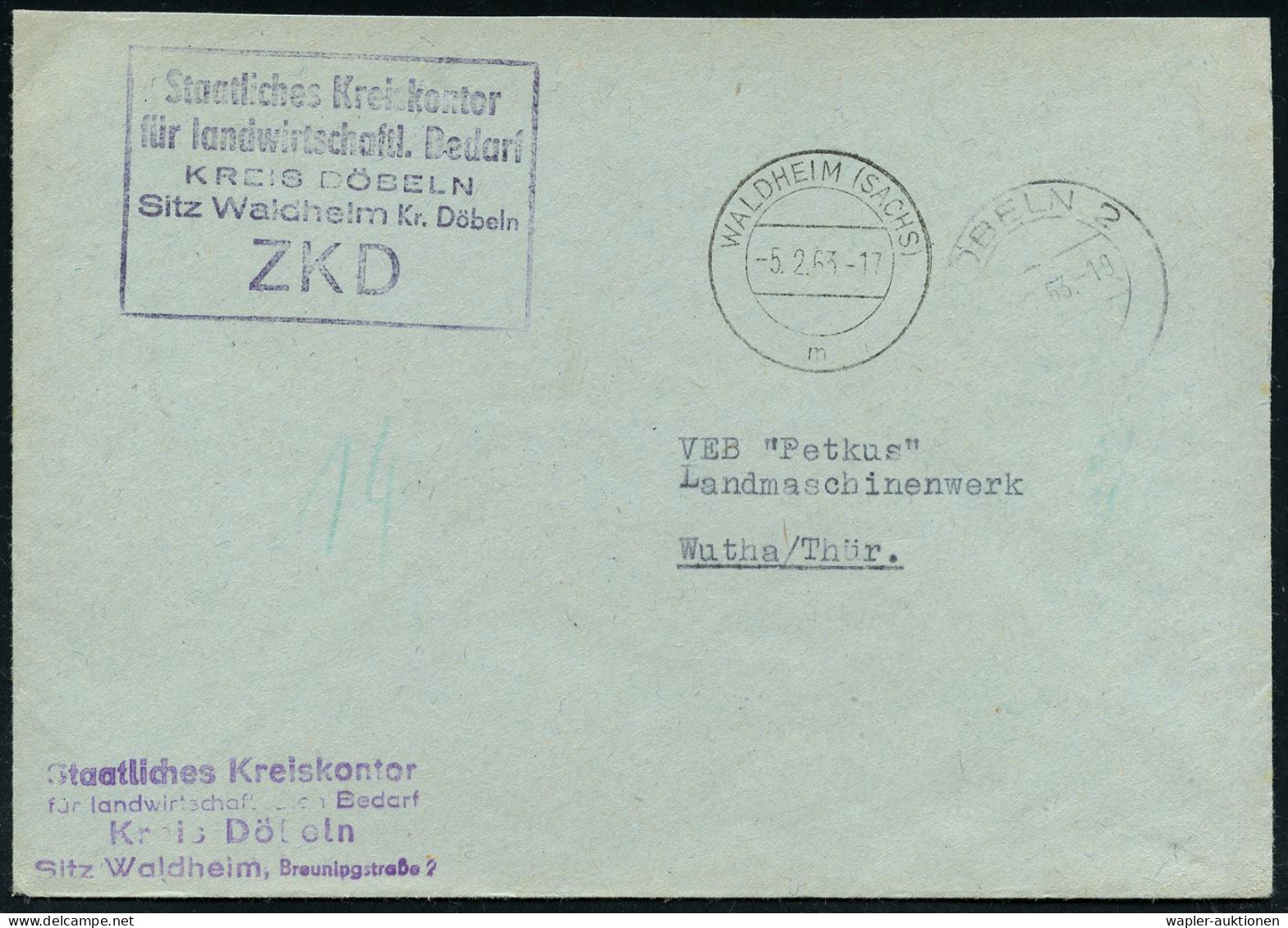 Z.K.D. / ZENTRALER KURIERDIENST DER D.D.R. (1956-90) - CENTRAL COURIER SERVICE 'ZKD' (EAST GERMANY 1956-90) - SERVICE CO - Sonstige & Ohne Zuordnung
