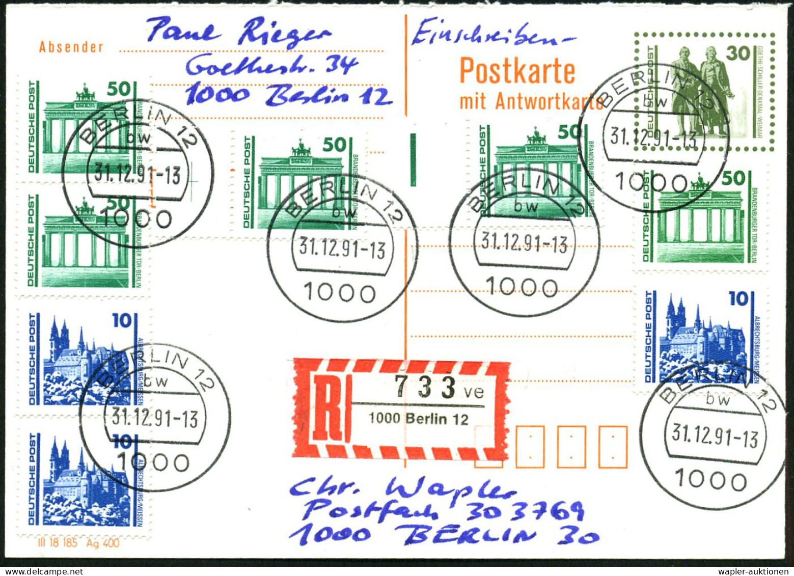 DEUTSCHE EINHEIT: VERKEHRSGEBIET OST (V.G.O.) BIS 2.10.1990 - GERMANY RE-UNITED: EAST GERMANY  UNTIL OCT. 2ND 1990 - ALL - Andere & Zonder Classificatie