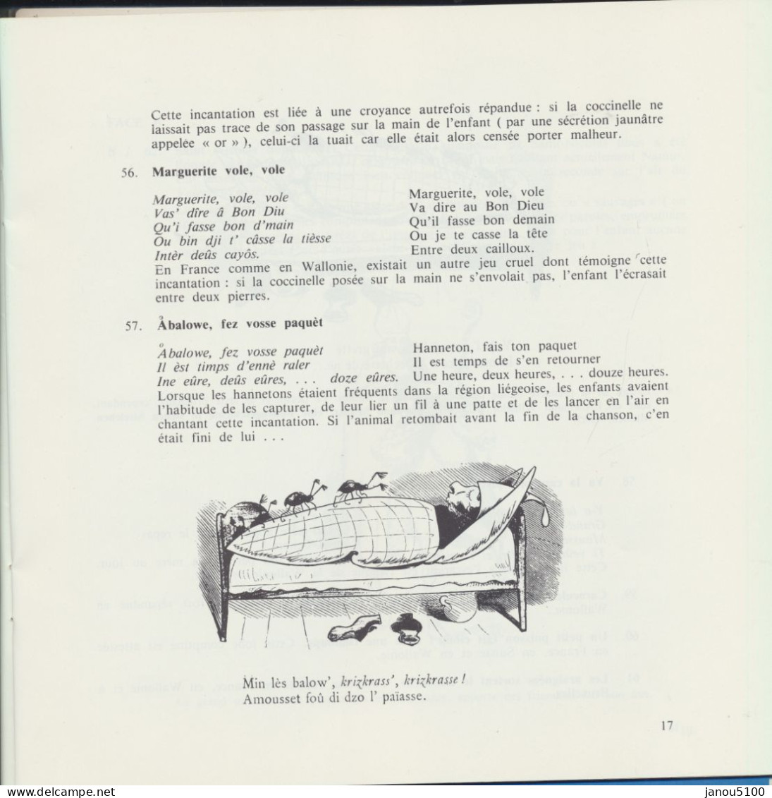 VIEUX PAPIERS    PETIT  LIVRET SUR LES ENFANTINES ET CHANSONS DE JEUX EN WALLON       1979. - Objets Dérivés