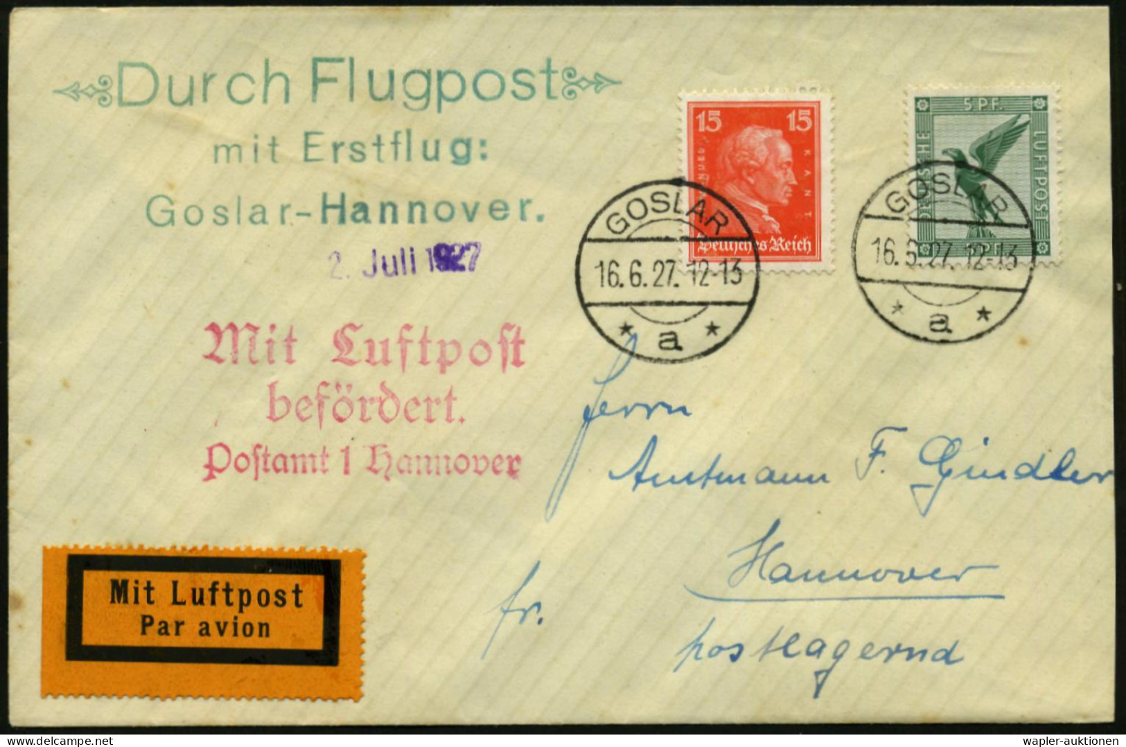 DEUTSCHE LUFTHANSA (DLH): ERSTFLÜGE / SONDERFLÜGE / REGULÄRE FLUGPOST - LUFTHANSA: FIRST FLIGHTS / REGULAR AIL MAIL - LU - Andere (Lucht)