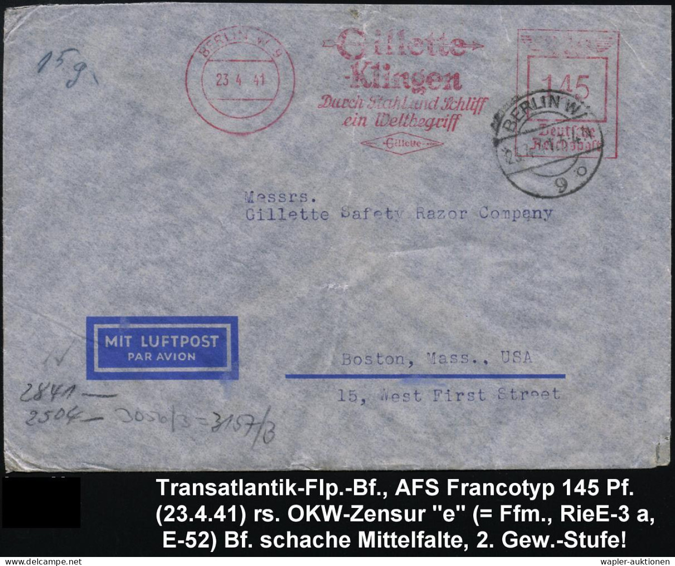 REGULÄRE TRANSATLANTIK-LUFTPOST (OHNE KATAPULTPOST) - REGULAR TRANSATLANTIC AIR MAIL (WITHOUT CATAPULT MAIL) - POSTE AER - Autres (Air)