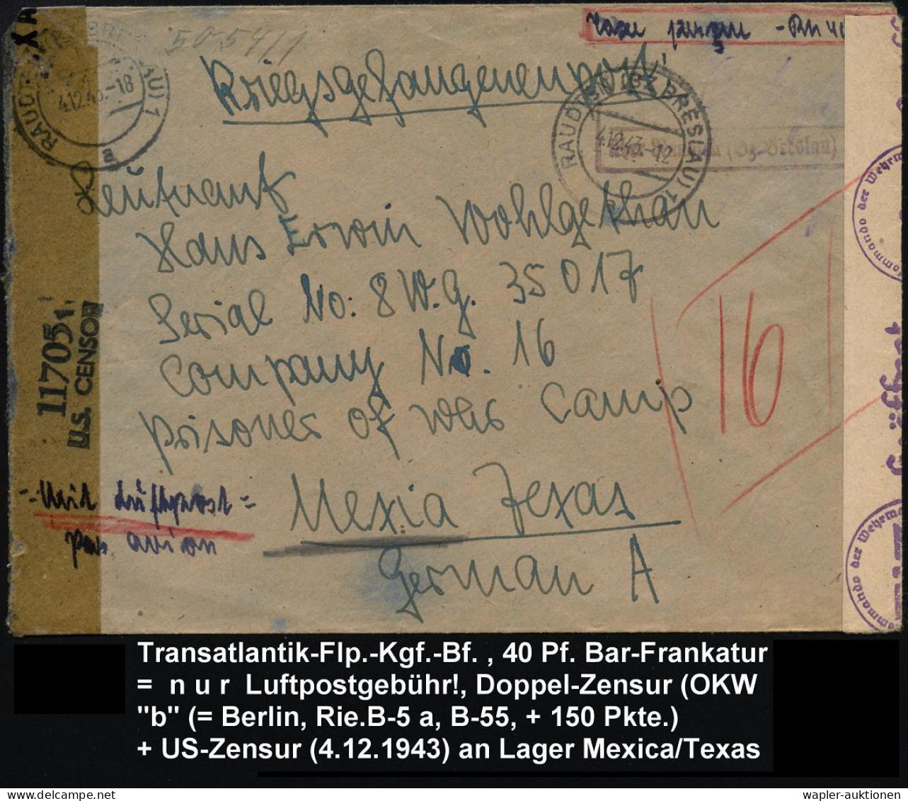 REGULÄRE TRANSATLANTIK-LUFTPOST (OHNE KATAPULTPOST) - REGULAR TRANSATLANTIC AIR MAIL (WITHOUT CATAPULT MAIL) - POSTE AER - Sonstige (Luft)