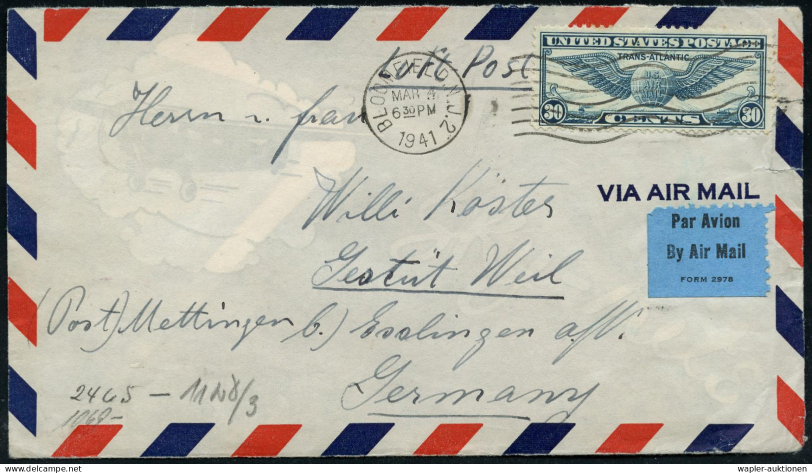 REGULÄRE TRANSATLANTIK-LUFTPOST (OHNE KATAPULTPOST) - REGULAR TRANSATLANTIC AIR MAIL (WITHOUT CATAPULT MAIL) - POSTE AER - Otros (Aire)