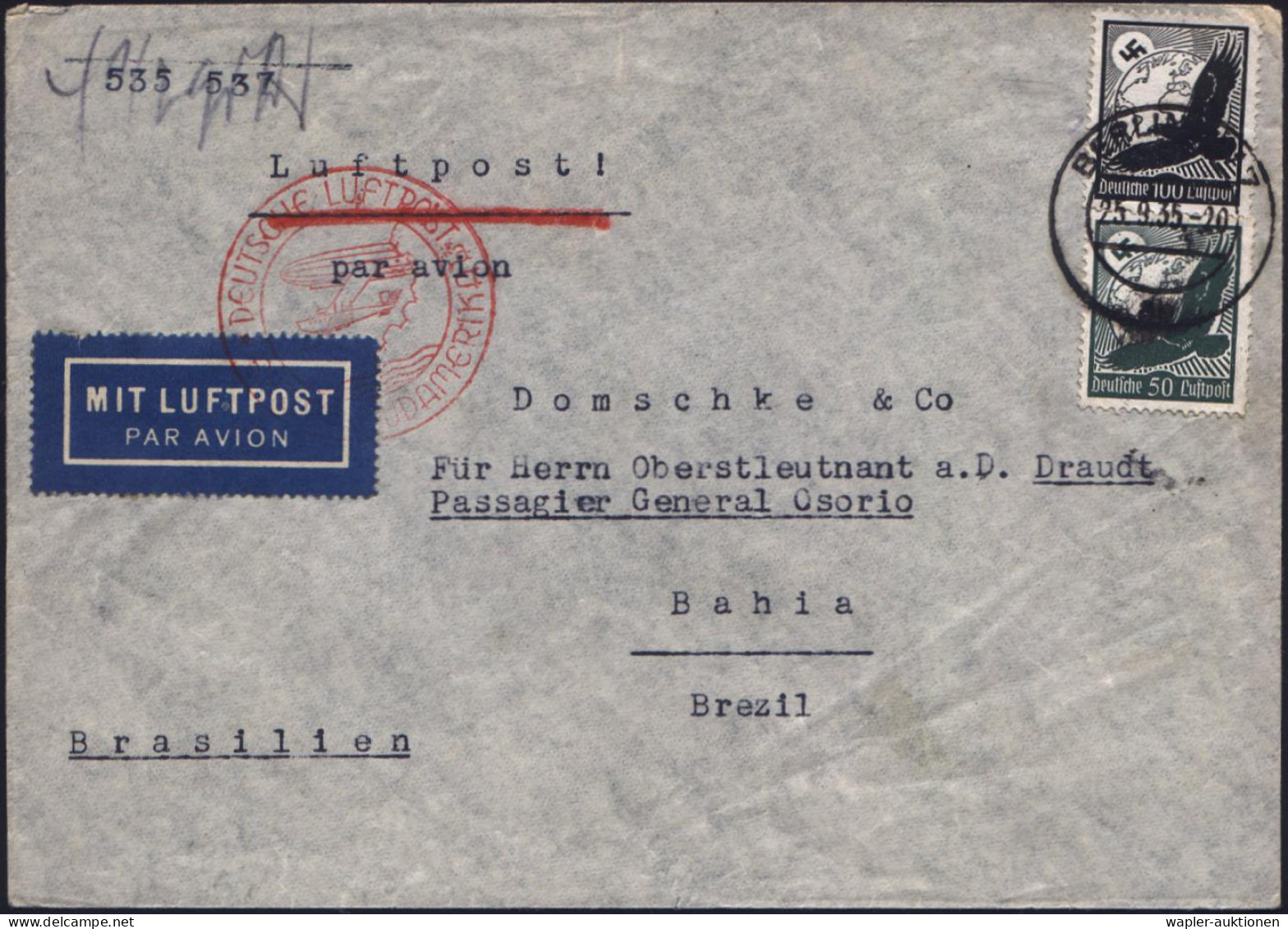 FLUG- & KATAPULTPOST SÜDAMERIKA - AIR & CATAPULT MAIL SOUTHERN ATLANTIC - POSTE AERIENNE  & CATAPULTE ATLANTQUE SUD - PO - Other (Air)