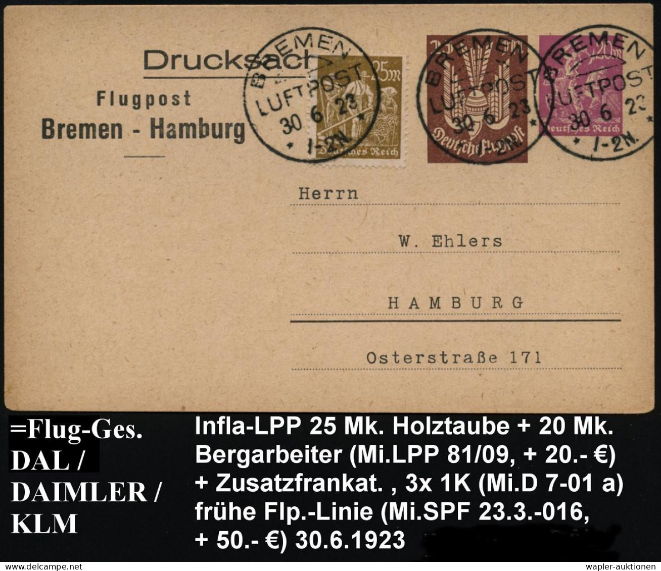 FLUGBEDARFSPOST / REGULÄRE LUFTPOST / FRANKATUREN / PORTOSTUFEN - REGULAR AIR MAIL / AIR MAIL STAMPS - POSTE AERIENNE RE - Sonstige (Luft)