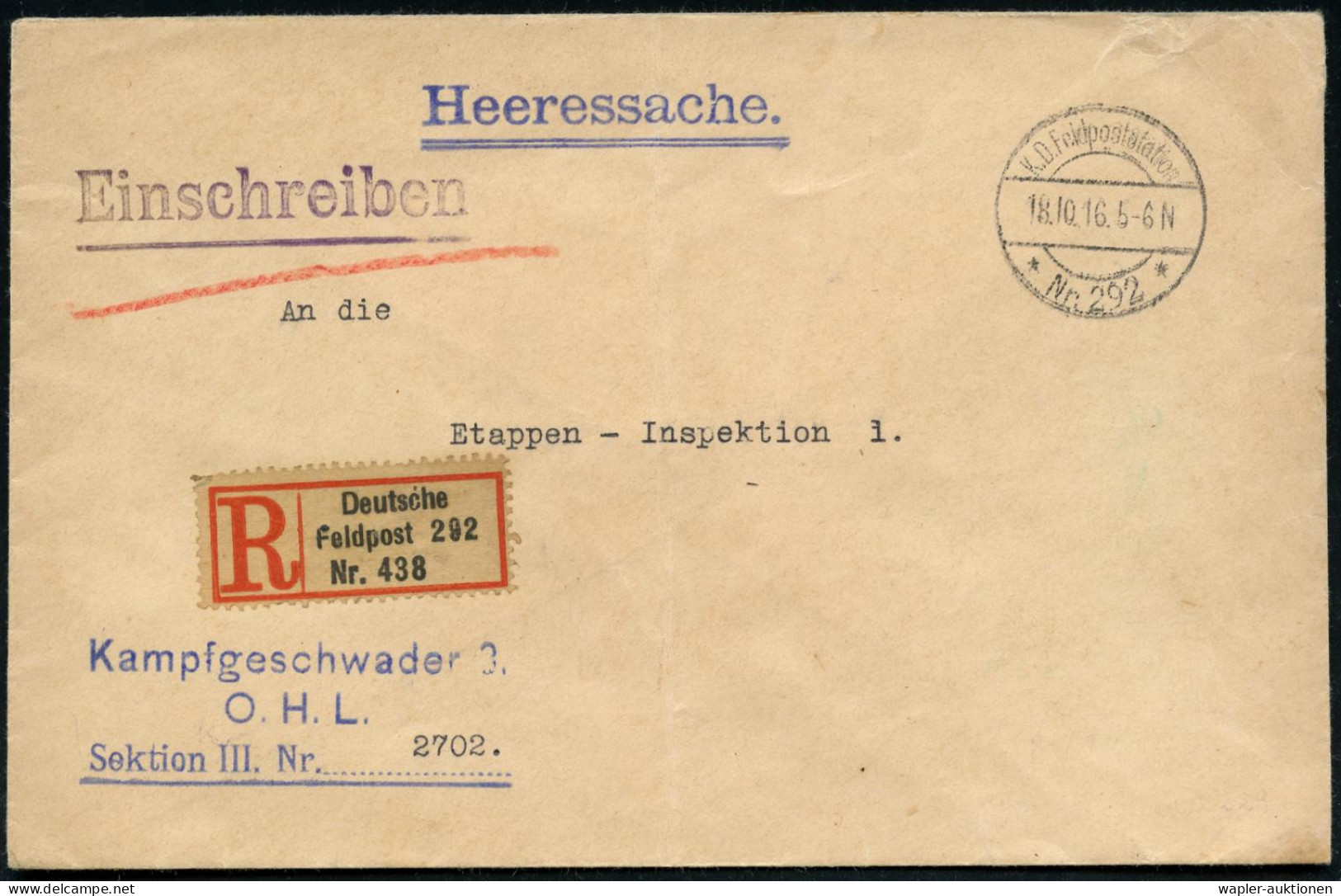 LUFTFELDPOST I. WK - AIR FORCE FIELD-POST WW.I - POSTE DE CAMPAGNE AERIENNE G.M. I. - POSTA AEREA MILITARE 1° GM - Vliegtuigen