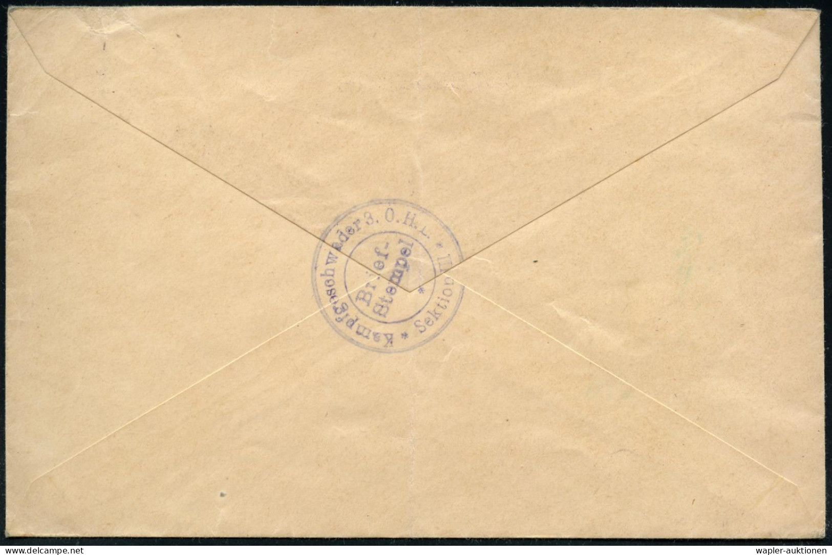 LUFTFELDPOST I. WK - AIR FORCE FIELD-POST WW.I - POSTE DE CAMPAGNE AERIENNE G.M. I. - POSTA AEREA MILITARE 1° GM - Aviones