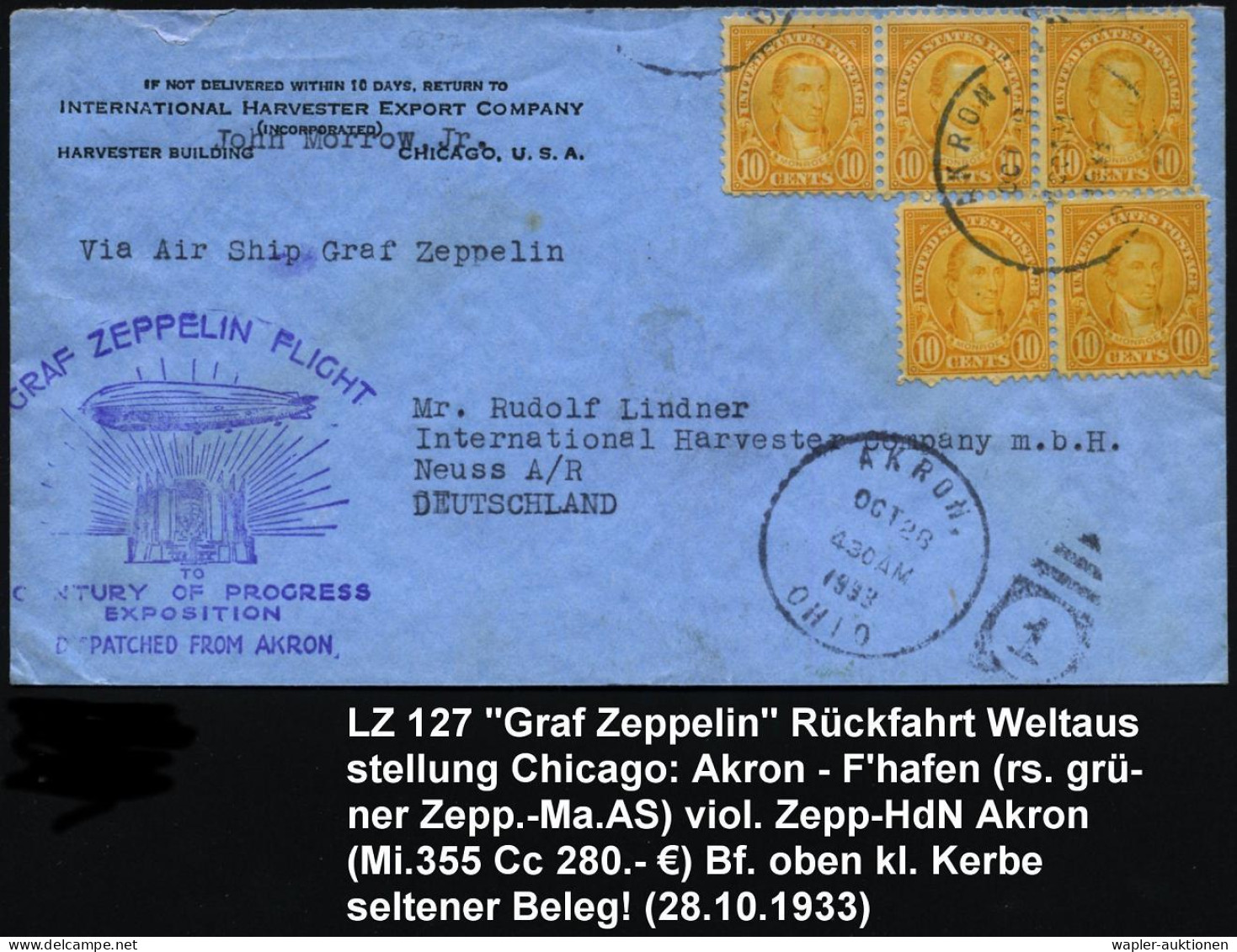 ZEPPELINPOST / ZEPPELIN-BELEGE - ZEPPELIN MAIL - POSTE DE ZEPPELIN - POSTA ZEPPELIN / PEZZI - Zeppeline