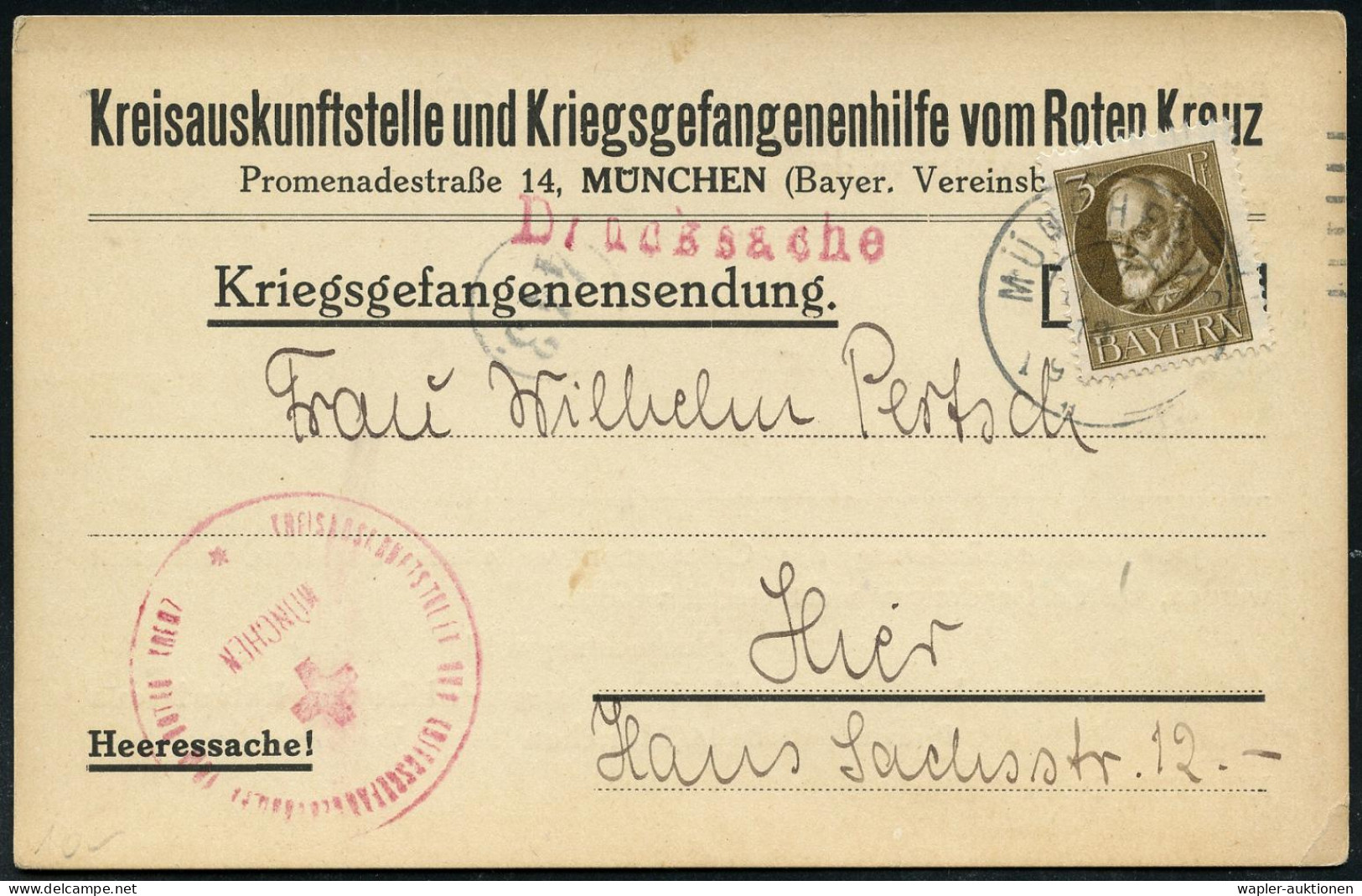 KGF-POST I.WELTKRIEG (1914-18) - P.O.W. MAIL WORLD WAR I (1914-18) - PRISONNIERS DE GUERRE MONDIAL I (1914-18) - POSTA D - Croix-Rouge