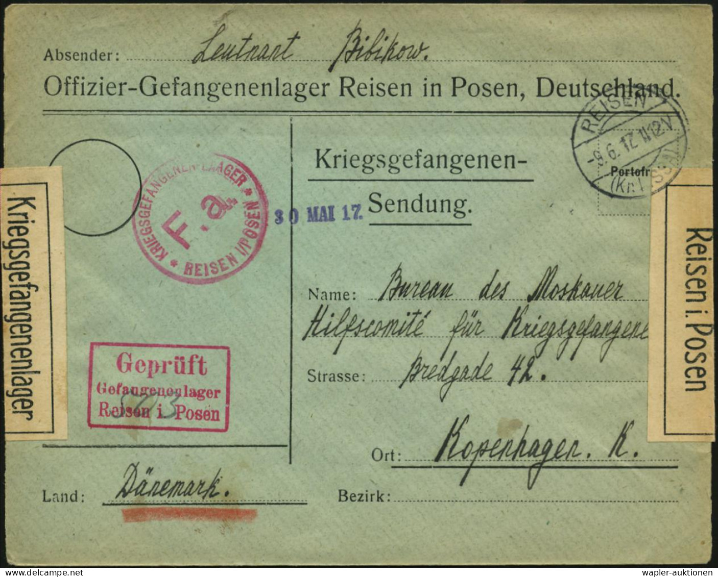 KGF-POST I.WELTKRIEG (1914-18) - P.O.W. MAIL WORLD WAR I (1914-18) - PRISONNIERS DE GUERRE MONDIAL I (1914-18) - POSTA D - Red Cross