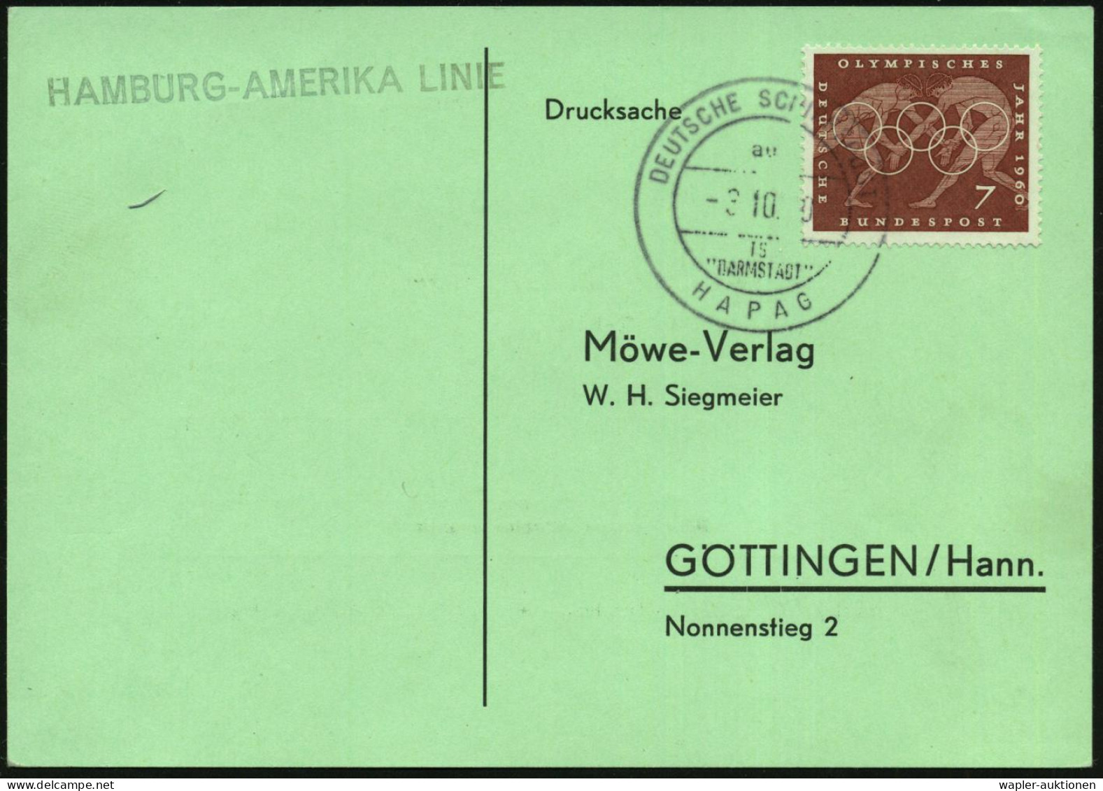 AMTLICHE DEUTSCHE SCHIFFSPOST (BPA): B.R.D. - GERMAN SEA-OST OFFICES: F.R.G. - BUREAU DE POSTE A BORD: R.F.A. - POSTA DI - Marítimo