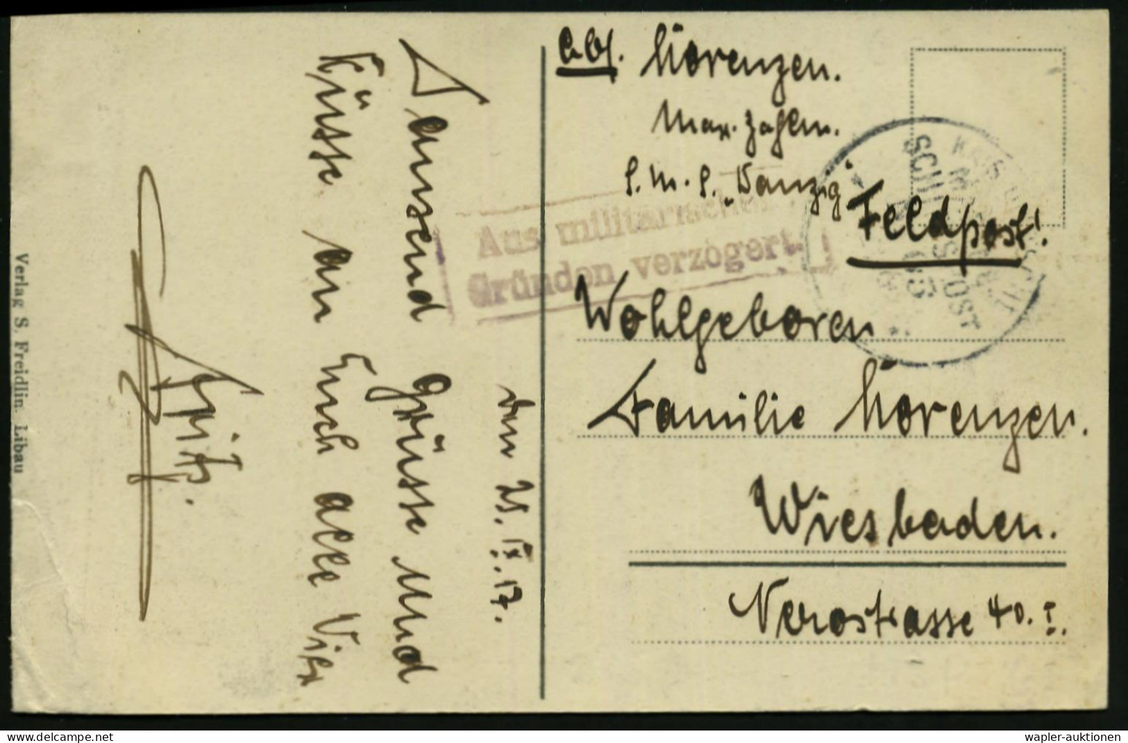 DEUTSCHE MARINESCHIFFSPOST I. WK. (1914 -18) - GERMAN NAVAL SEA POST OFFICE  WW.I (1914 -18) - POSTE NAVALE ALLEMANDE G. - Maritiem