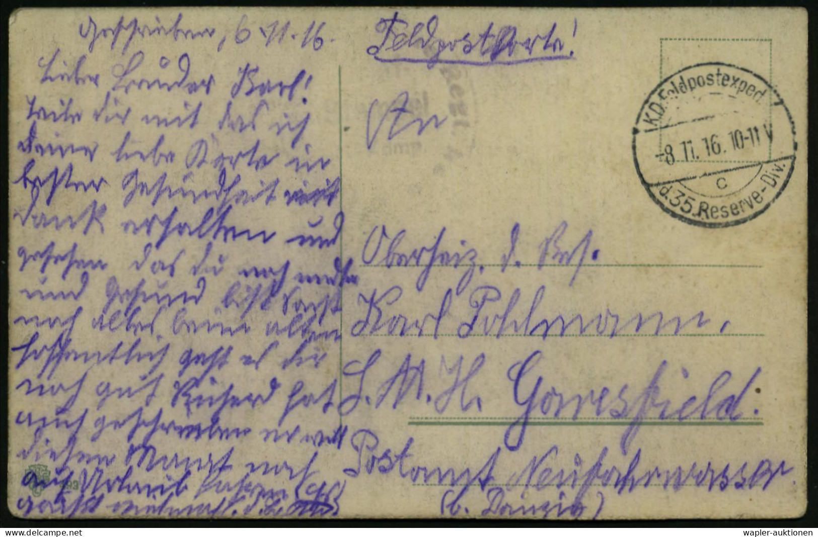 DEUTSCHE MARINE-DIENST- & FELDPOST I. WELTKRIEG 1914-18 (OHNE MSP) - GERMAN NAVAL FIELD-POST WW.I (1914-18) - POSTE DE C - Marítimo