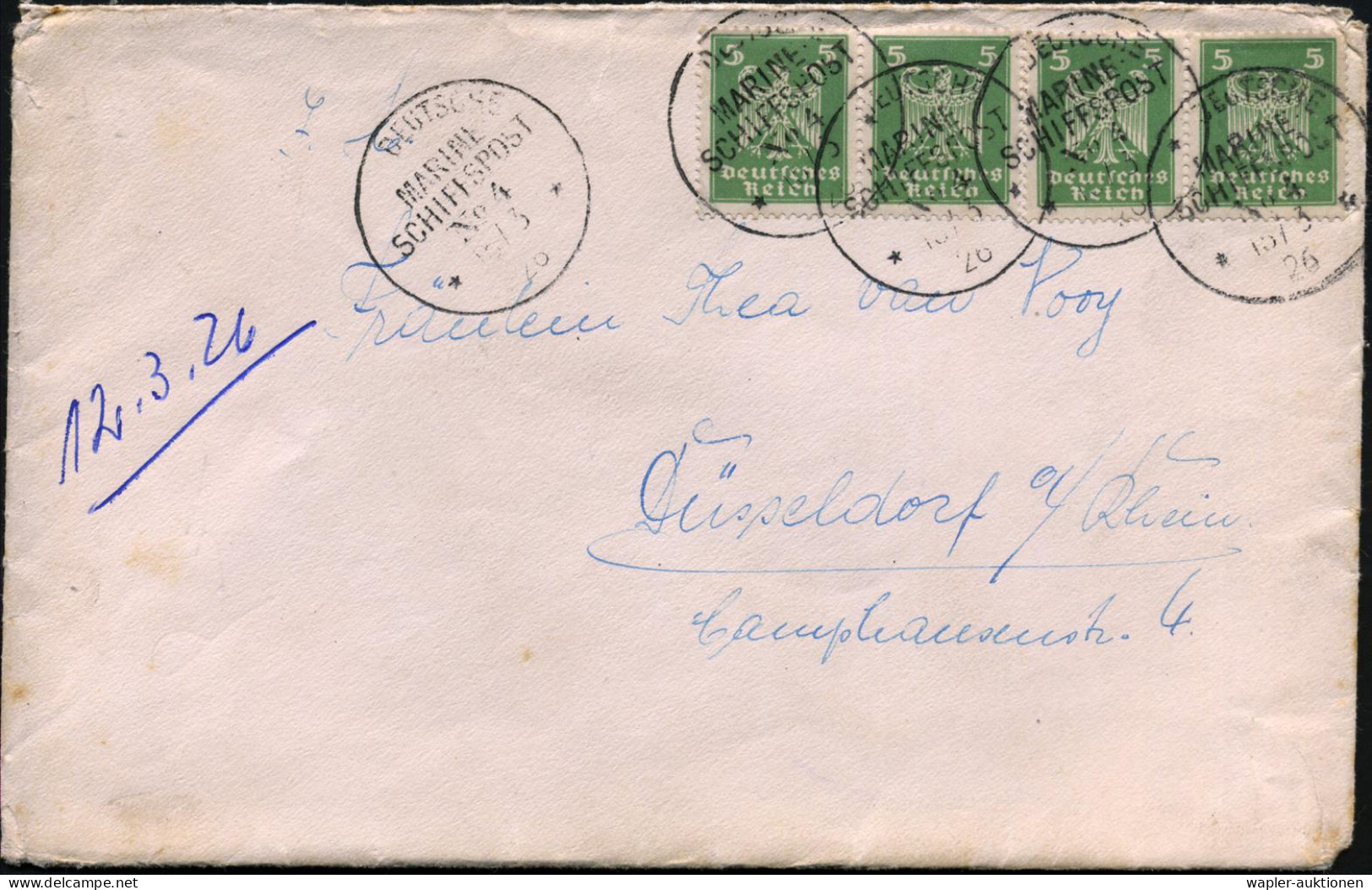 DEUTSCHE MARINE-SCHIFFSPOST  1919 - 1932/33 - GERMAN NAVAL SEA POST (SHIPS) 1919 - 1932/33 - POSTE NAVALE ALLEMANDE (BAT - Schiffahrt