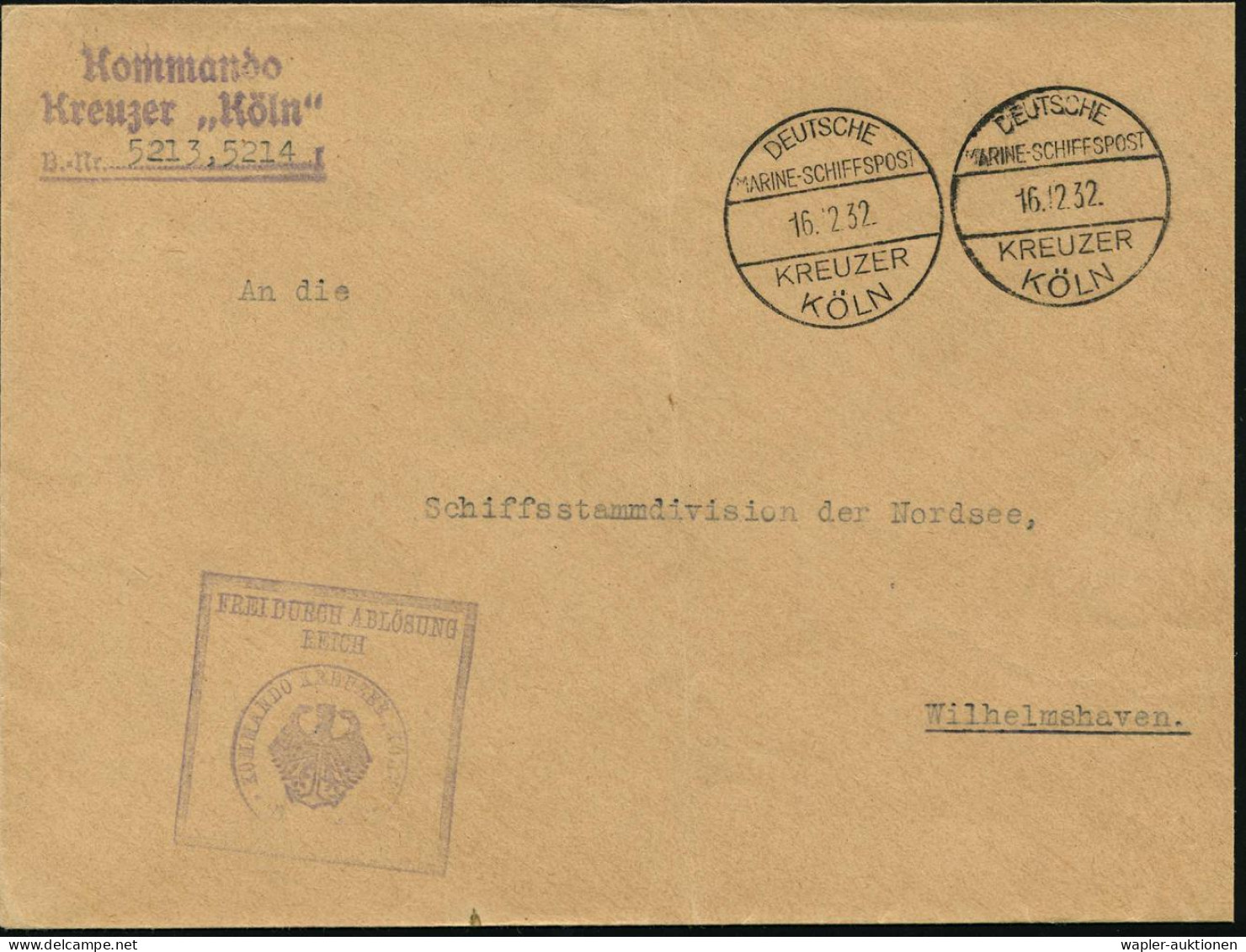 DEUTSCHE MARINE-SCHIFFSPOST  1919 - 1932/33 - GERMAN NAVAL SEA POST (SHIPS) 1919 - 1932/33 - POSTE NAVALE ALLEMANDE (BAT - Schiffahrt
