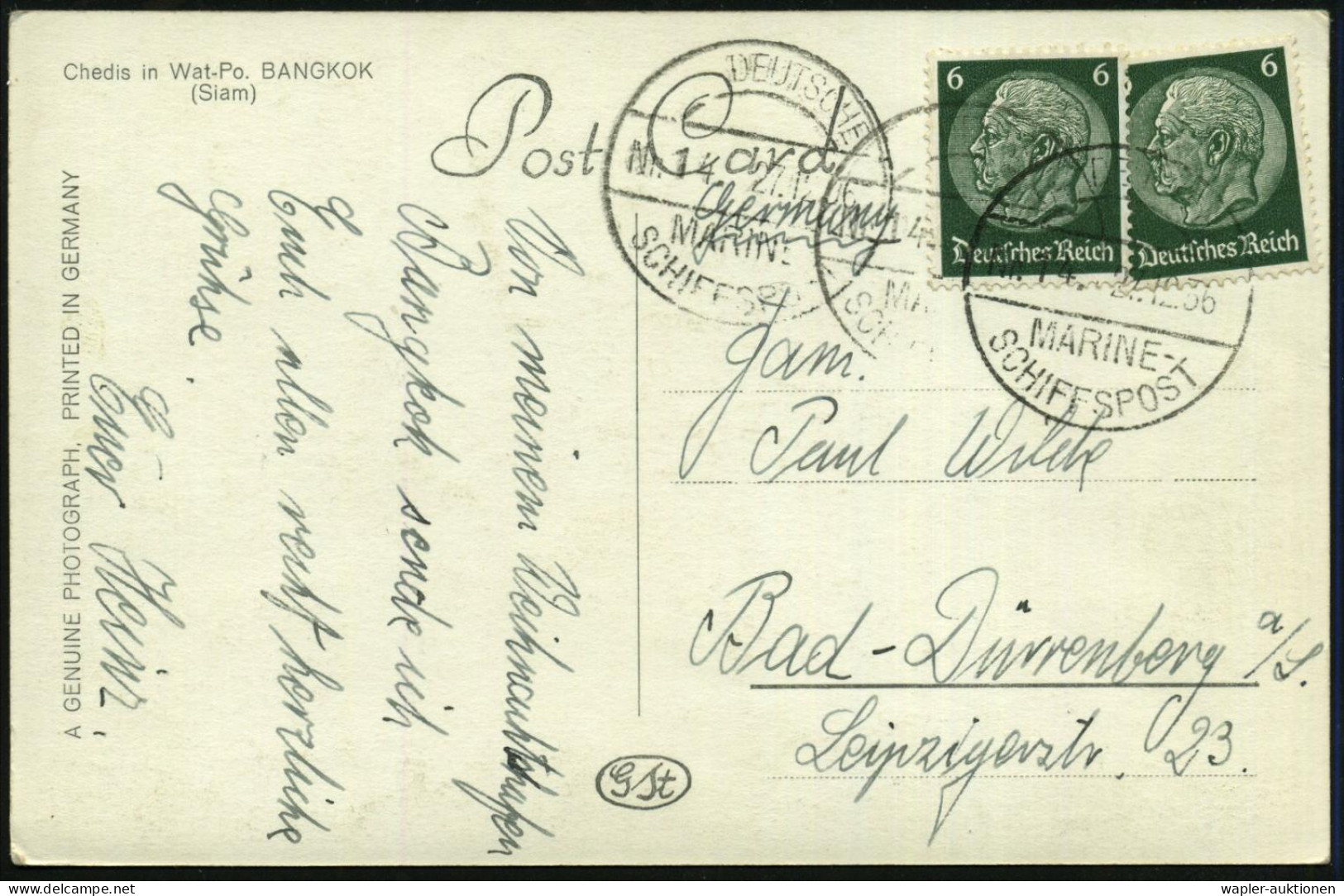 DEUTSCHE MARINE-SCHIFFSPOST 1933-1939 - GERMAN NAVAL SEA POST 1933-39 - POSTE NAVALA ALLEMANDE 1933-39 - MARINA MILITARE - Maritiem