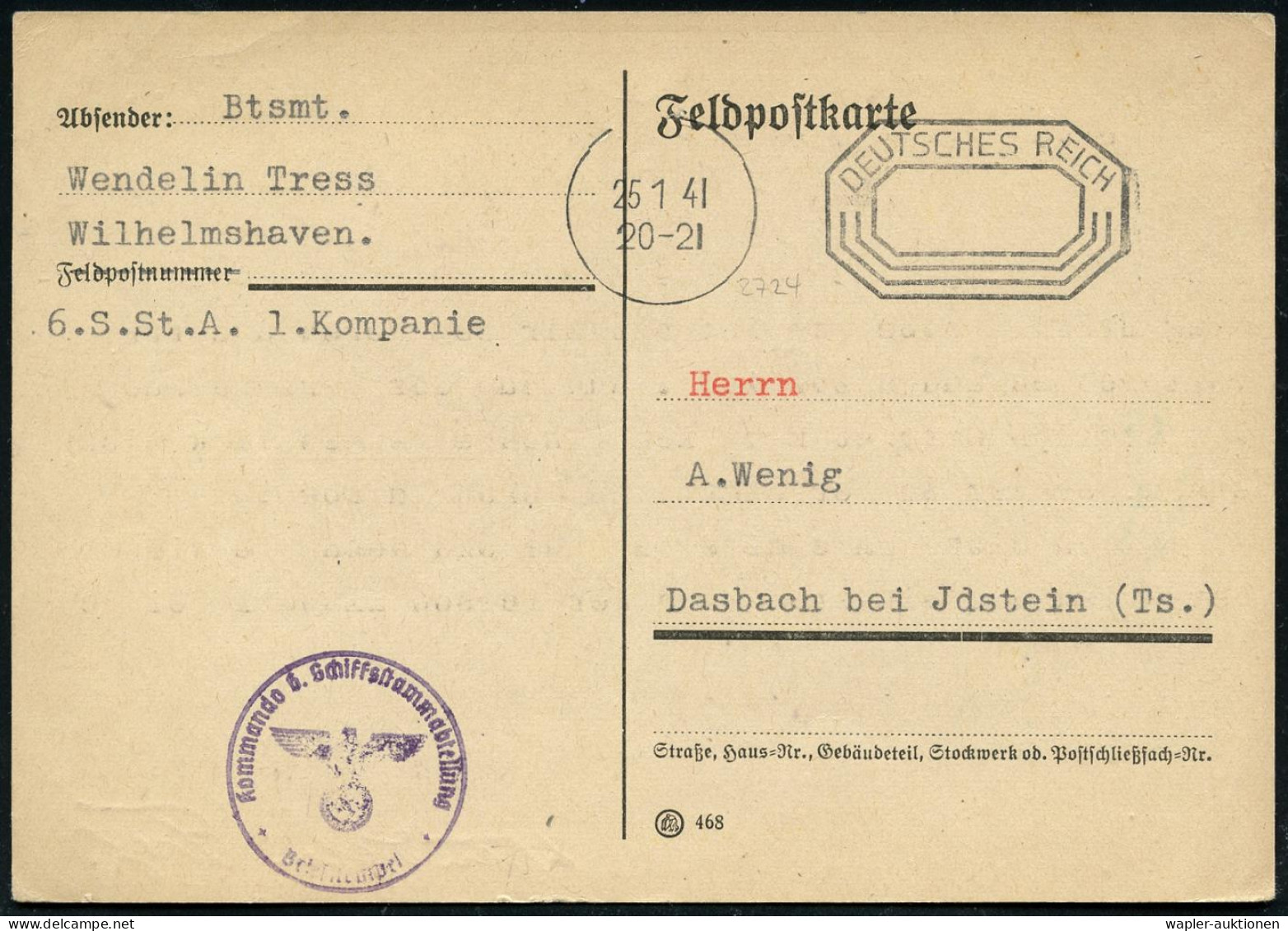 DEUTSCHE KRIEGSMARINE  & MARINE-FELDPOST II. WELTKRIEG - GERMAN NAVY & NAVAL FIELD-POST WW.II - MARINE ALLEMANDE (SERVIC - Schiffahrt