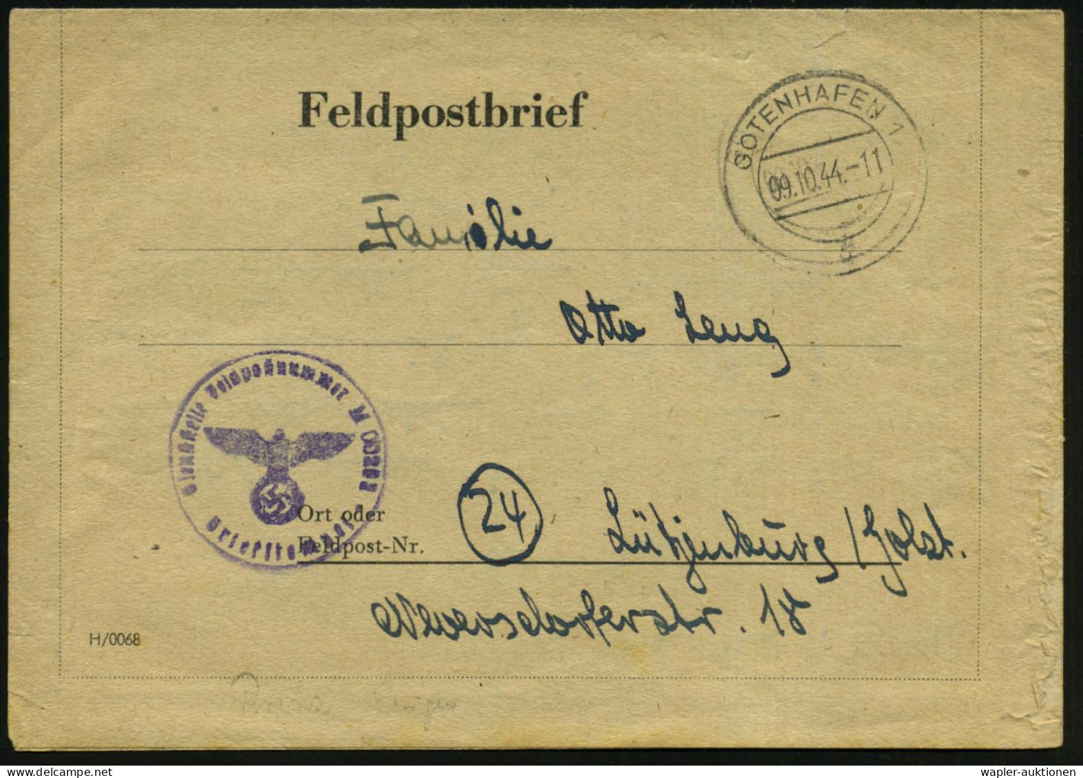 DEUTSCHE MARINE-SCHIFFSPOST II.WELTKRIEG - GERMAN NAVY SEA-POST WW.II - POSTE NAVALE ALLEMANDE  (BATEAUX) G.M.II - POSTA - Marítimo