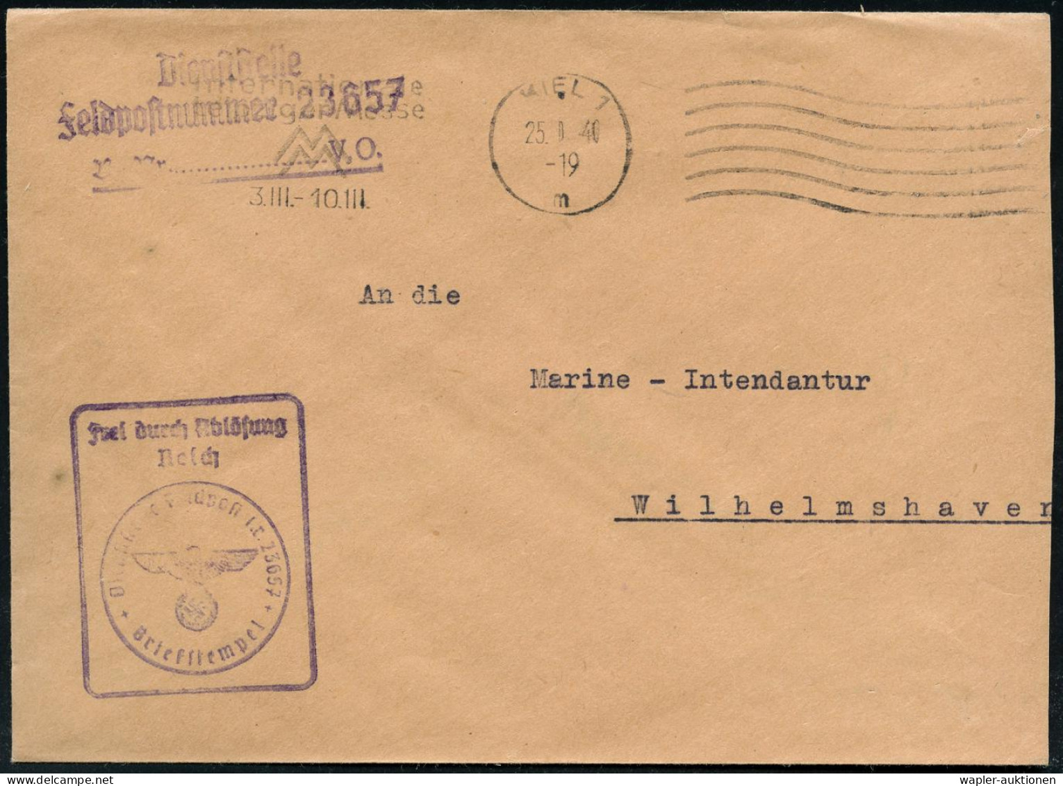 DEUTSCHE MARINE-SCHIFFSPOST II.WELTKRIEG - GERMAN NAVY SEA-POST WW.II - POSTE NAVALE ALLEMANDE  (BATEAUX) G.M.II - POSTA - Maritiem