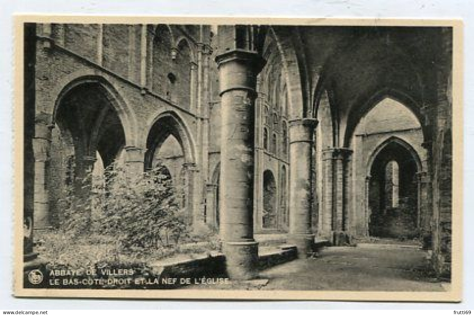 AK 156856 BELGIUM - Abbaye De Villers - Le Bas-Cote Droit Et La Nef De L'Église - Villers-la-Ville