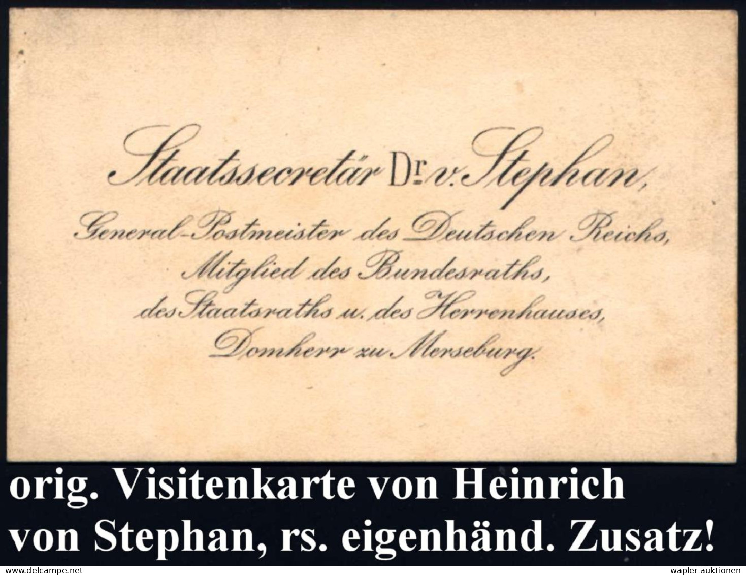 HEINRICH VON STEPHAN & U.P.U.-PIONIERE - HEINRICH VON STEPHAN & U.P.U. PIONEERS - HEINRICH VON STEPHAN & PIONNIER DE L'U - UPU (Universal Postal Union)