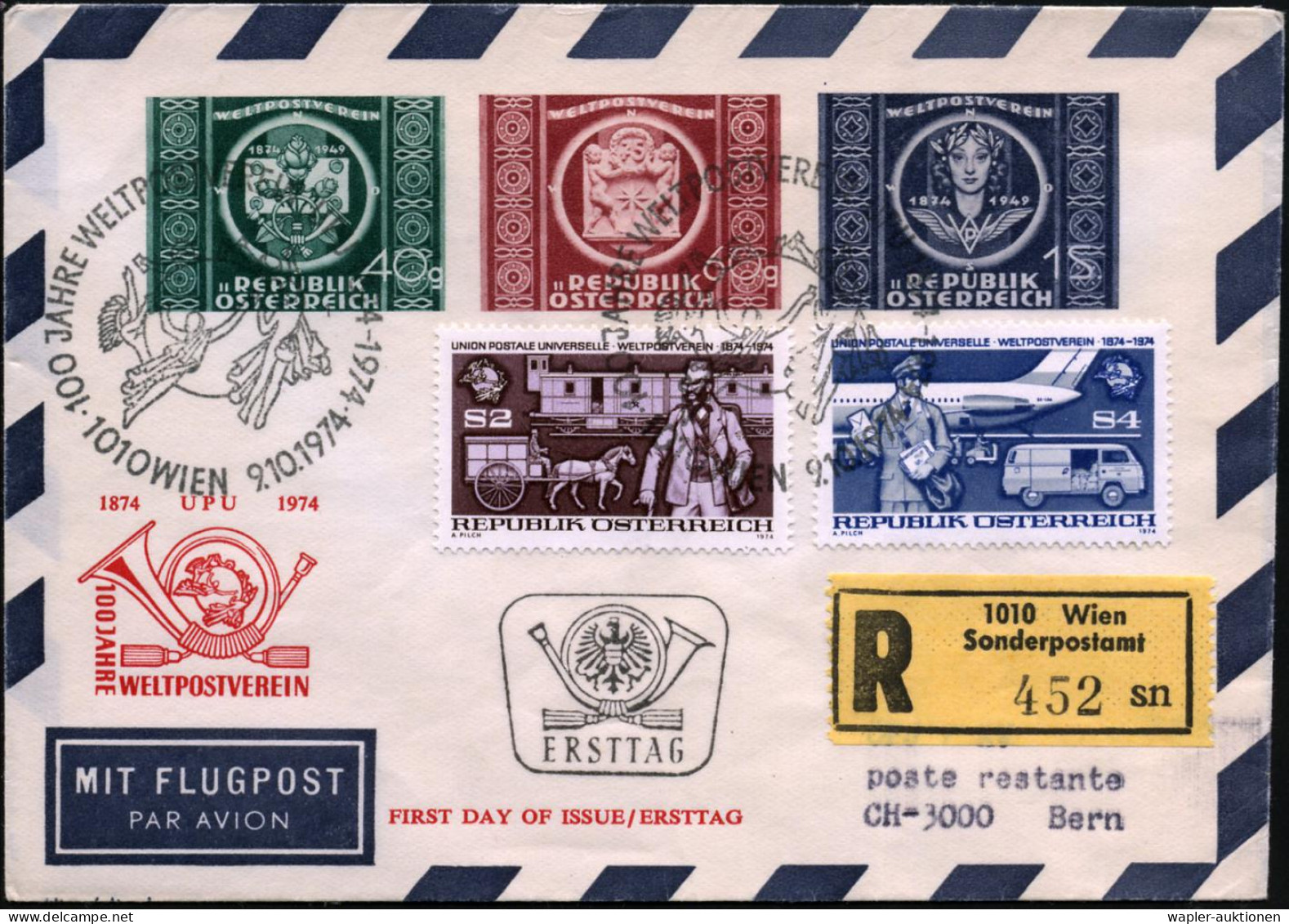 WELTPOSTVEREIN - UNITED POSTAL UNION (U.P.U.) - UNION POSTALE UNIVERSELLE (U.P.U.) - UNIONE POSTALE INTERNAZIONALE (U.P. - WPV (Weltpostverein)