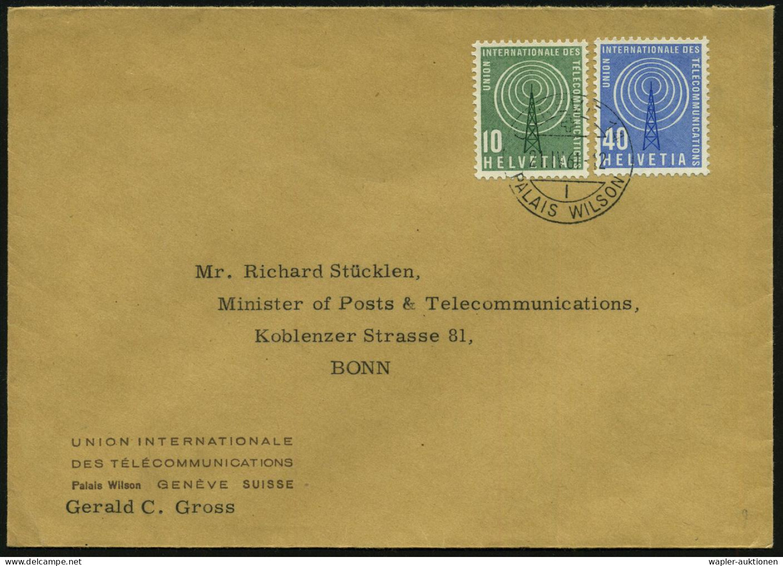 WELTTELEGRAFEN-UNION (U.I.T.) - INTERNATIONAL TELECOMMUNICATION UNION - UNION INTERNATIONALE  DES TELECOMMUNICATIONS - U - UPU (Universal Postal Union)