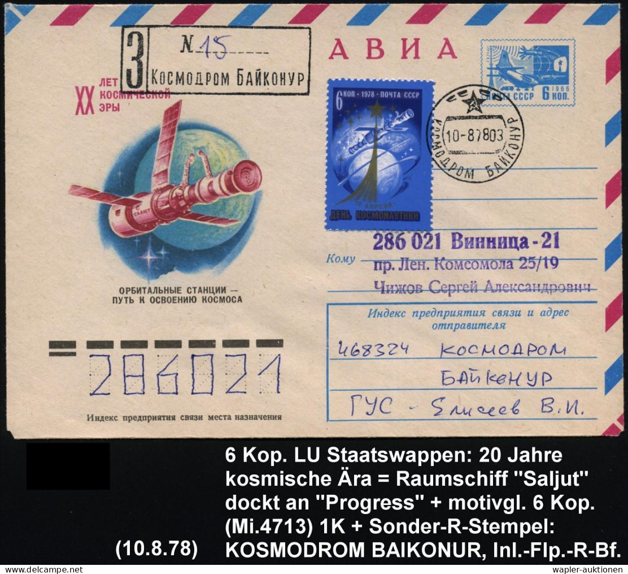 SOWJETISCHE RAUMFAHRT / KOSMONAUTEN - SOVIET SPACEFLIGHTS / KOSMONAUTS - ASTRONAUTIQUE SOVIETIQUE / KOSMONAUTES - COSMON - Rusland En USSR