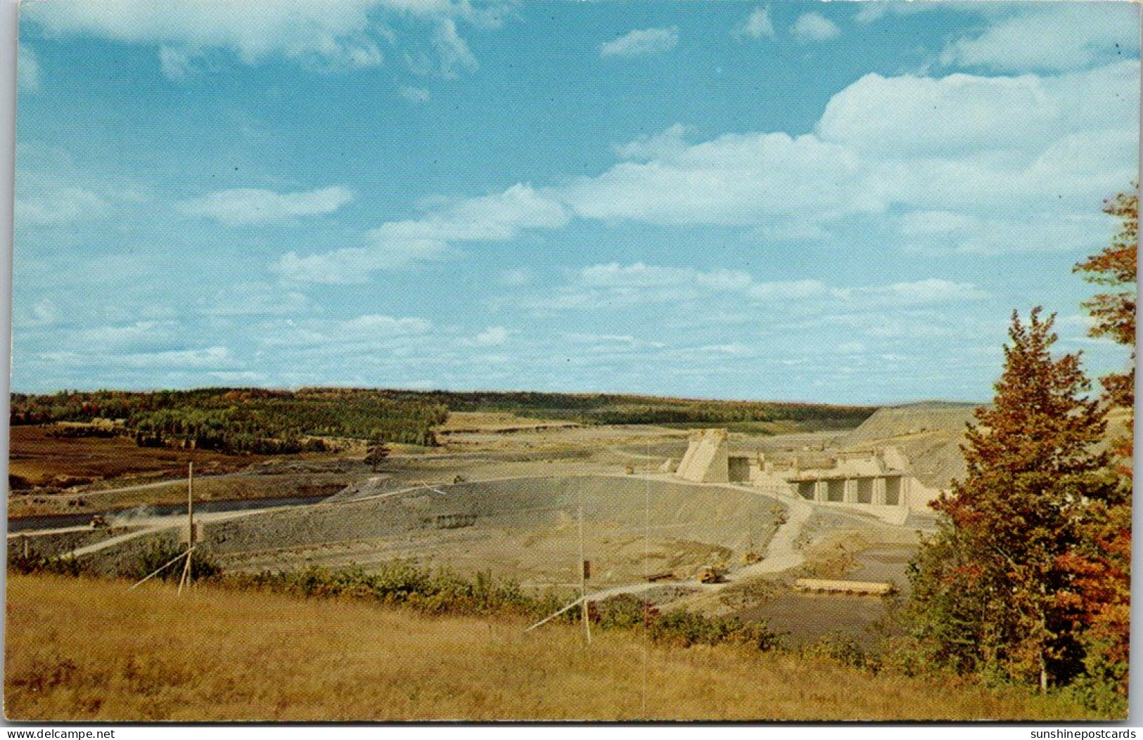 Canada New Brunswick View Of The Mactaquac Dam Under Construction From The Lookout - Autres & Non Classés