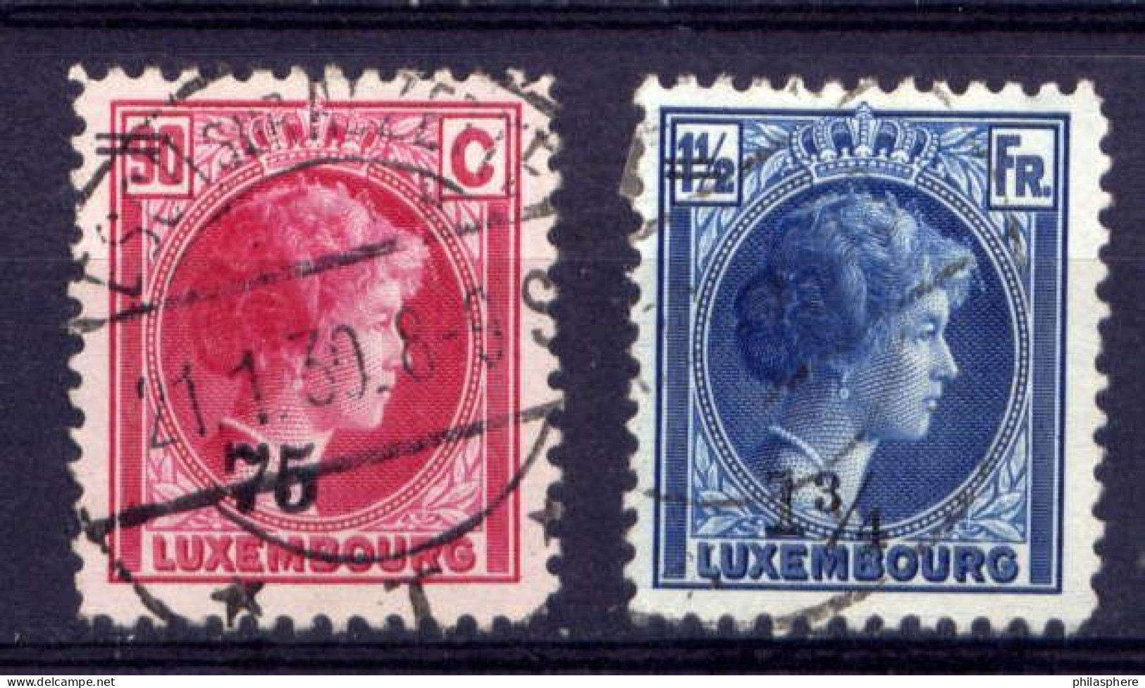 Luxemburg Nr.219/20           O  Used                 (655) - 1926-39 Charlotte Di Profilo Destro