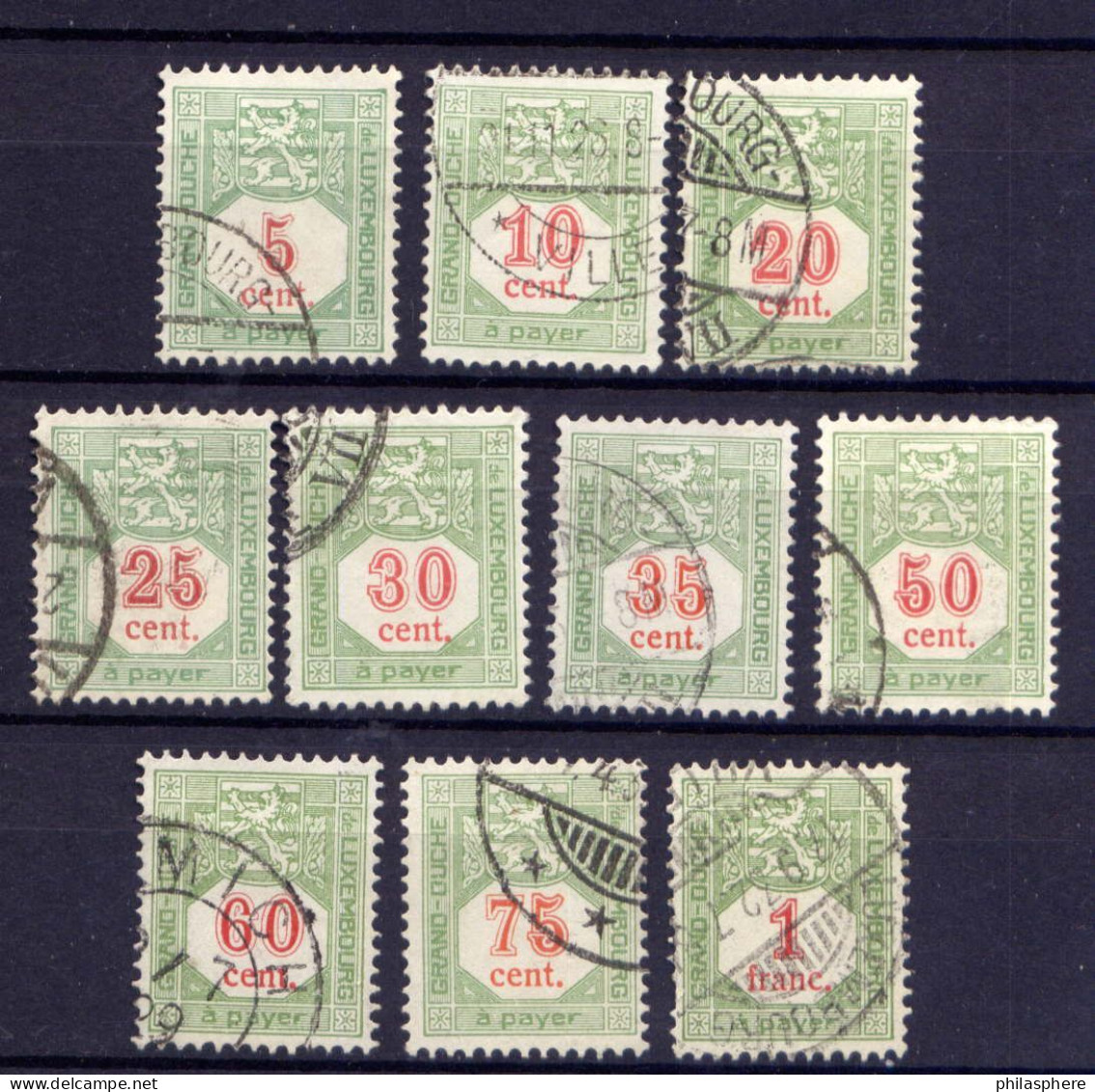 Luxemburg Porto Ex.Nr.10/20           O  Used                 (691) - Postage Due