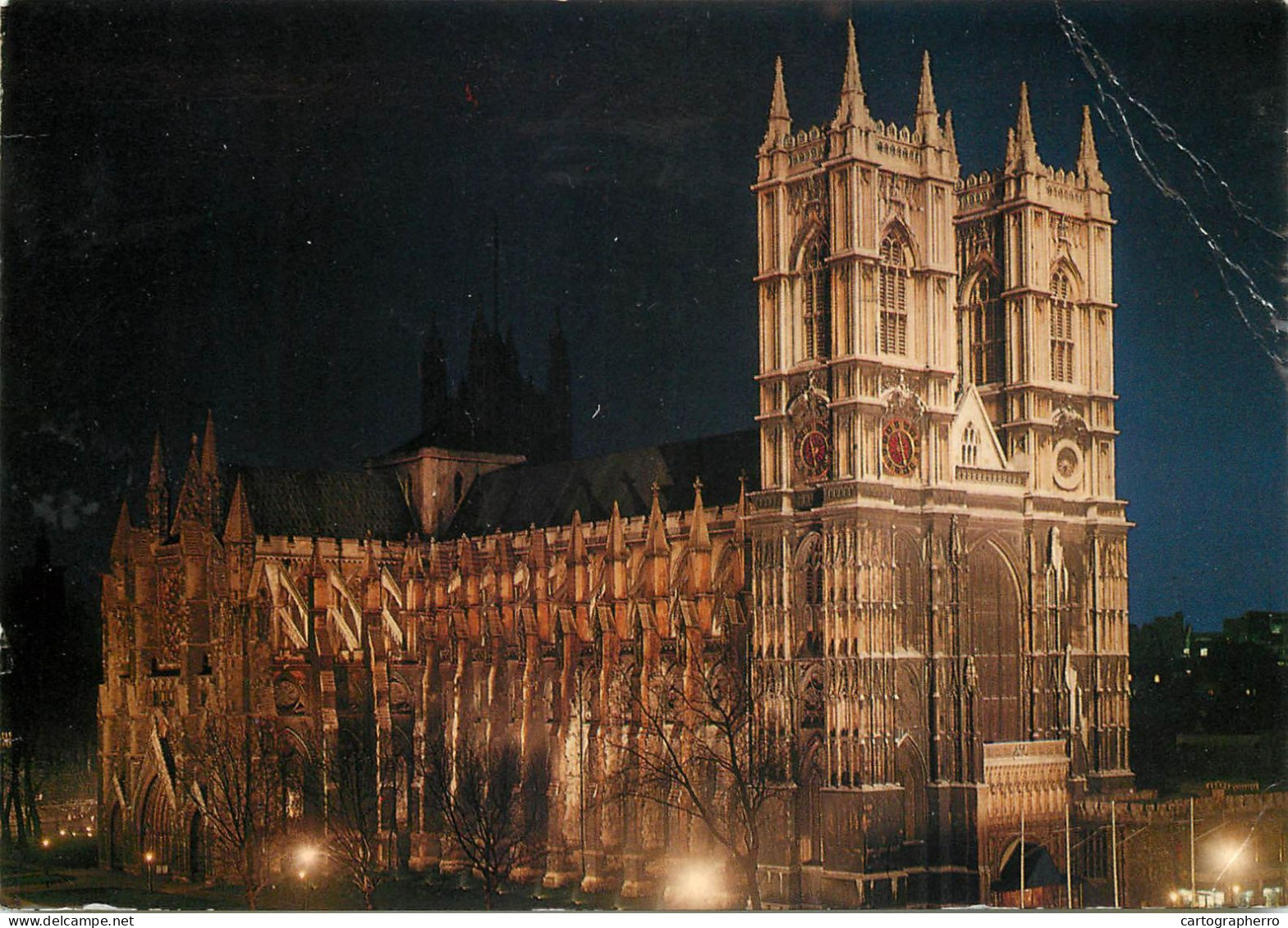 England London Westminster Abbey Floodlit Nocturnal View - Westminster Abbey