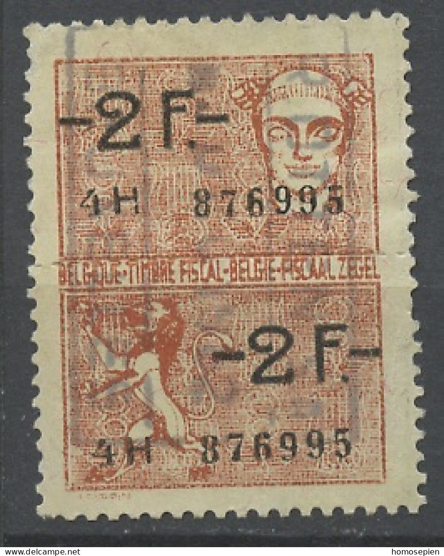 Belgique - Belgium - Belgien Fiscal 1950-69 Y&T N°TF(1) - Michel N°SM(?) (o) - 2f Le Justice Et Lion - Timbres