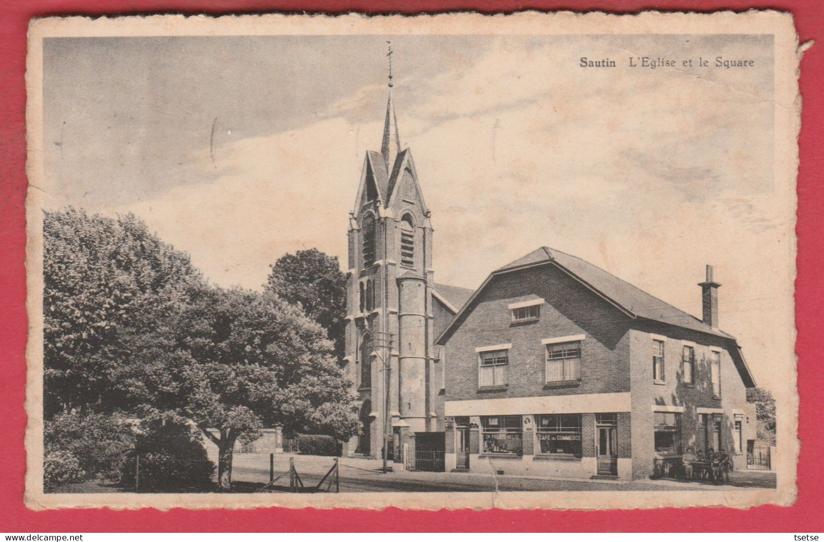 Sautin - L'Eglise Et Le Square -1951 ( Voir Verso ) - Sivry-Rance