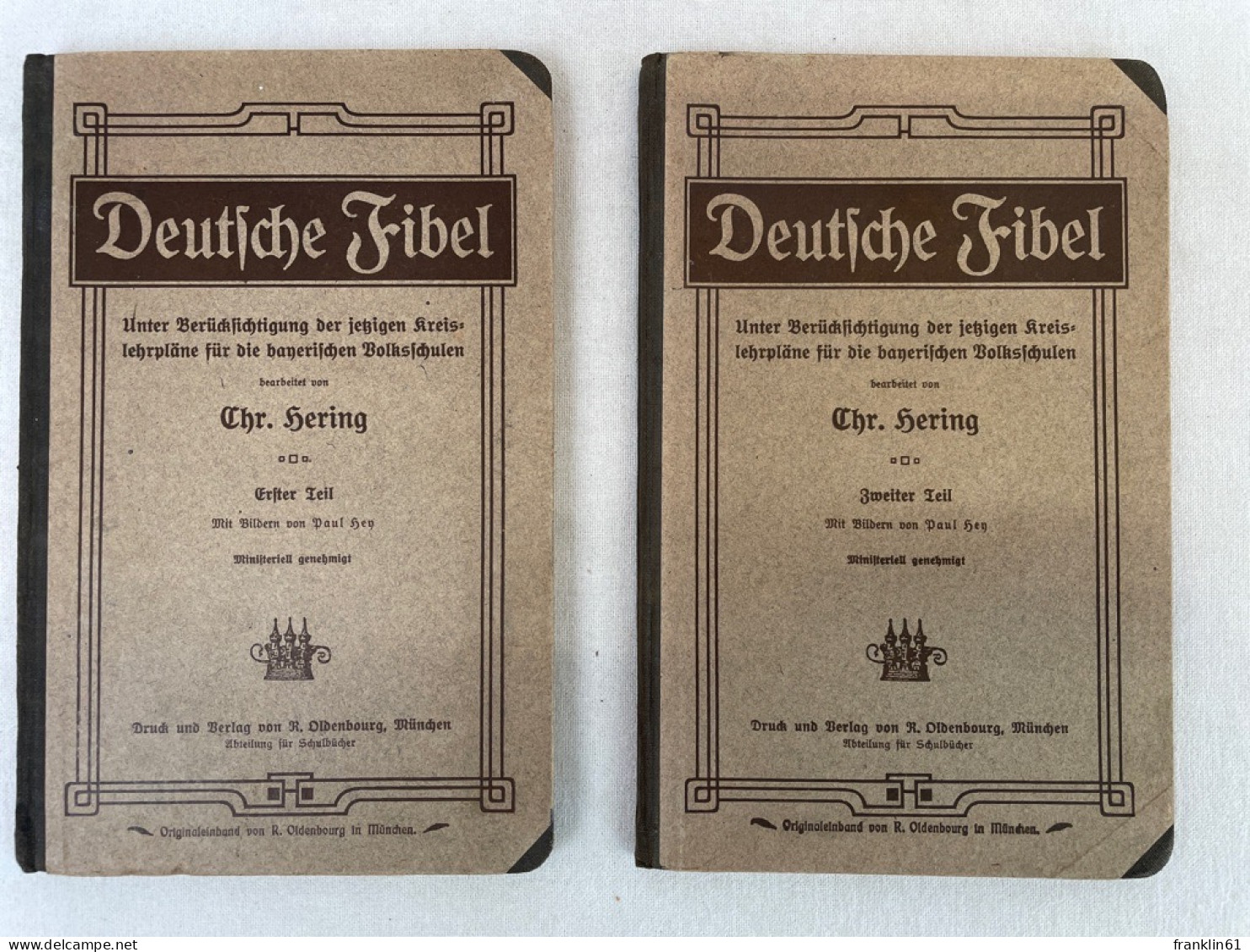 Deutsche Fibel. 1.und 2.Teil. - Schulbücher