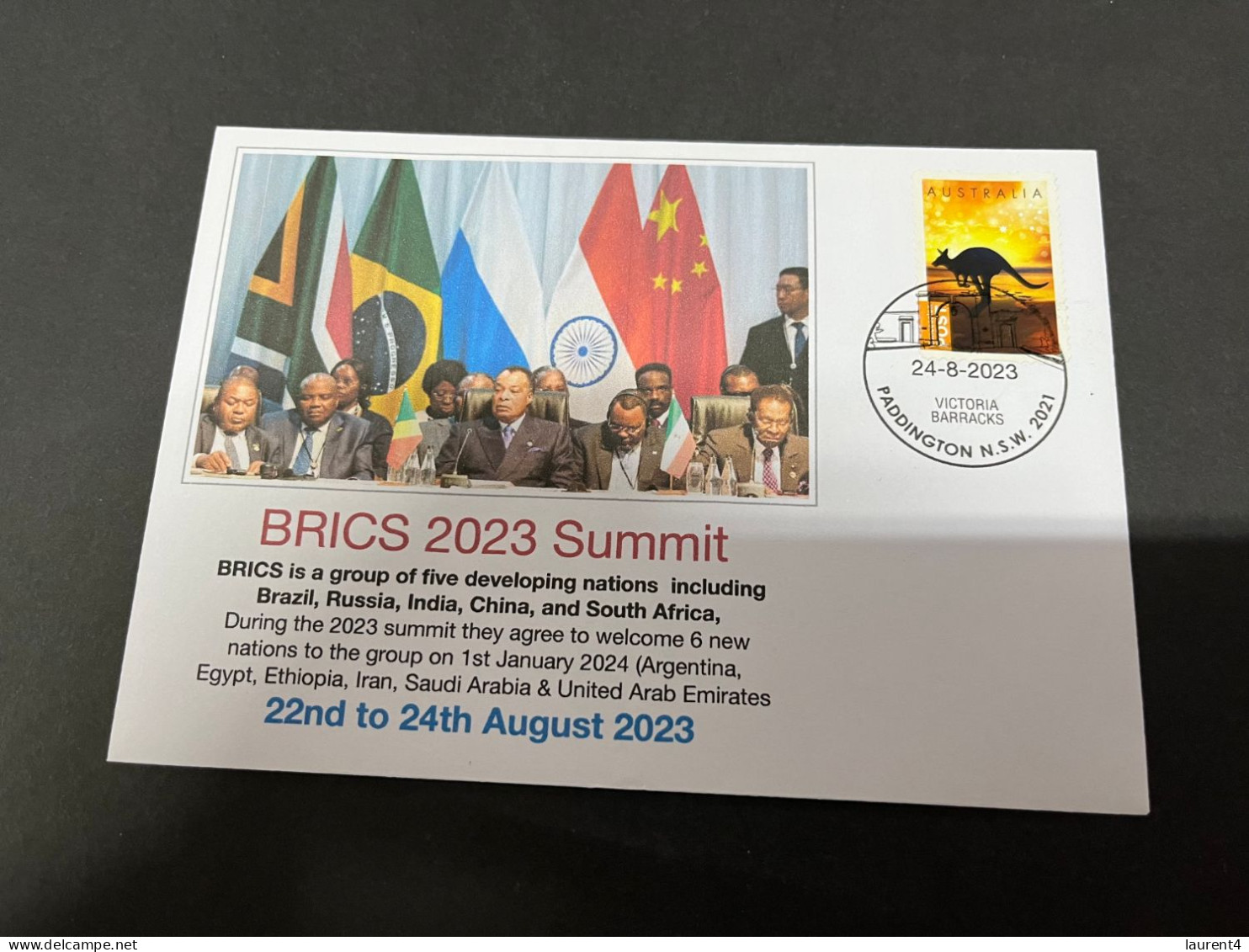 26-8-2023 (3 T 18) BRICS 2023 Summit - Welcome 6 New Members Countries From 1 January 2024 - Covers & Documents