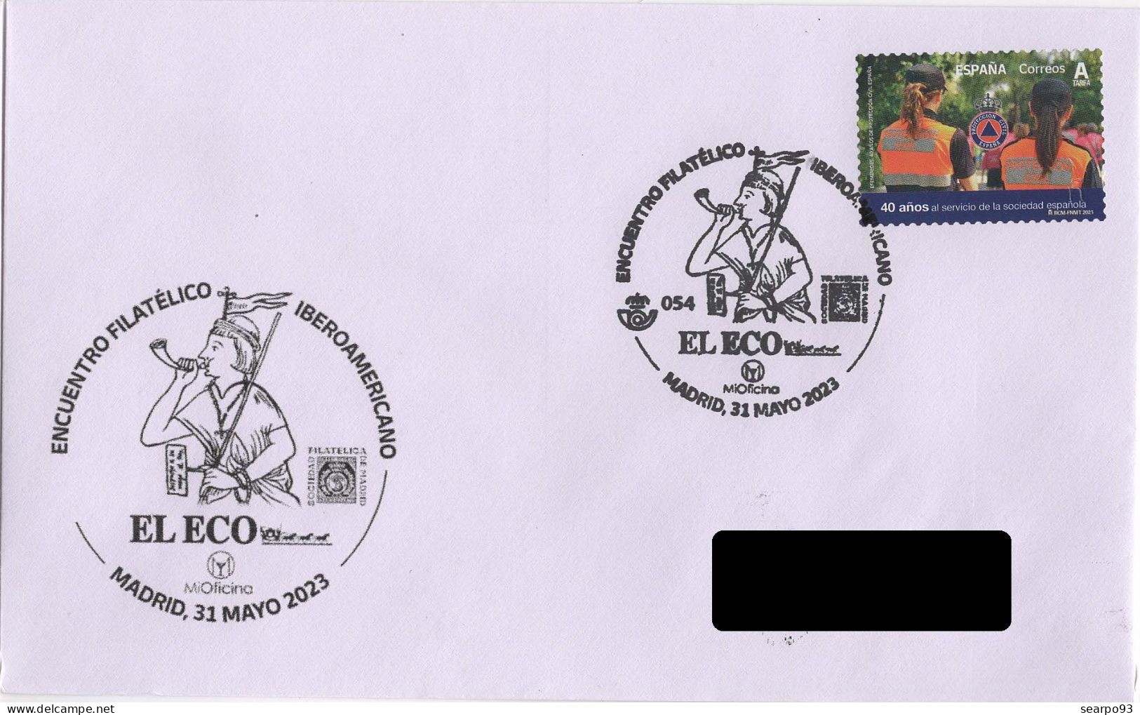 SPAIN. POSTMARK. IBEROAMERICAN PHILATELIC MEETING.EL ECO. MADRID 2023 - Franking Machines (EMA)