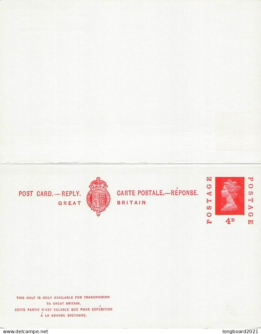 GREAT BRITAIN - CARTE POSTALE 4/4 PENCE (1968) Unc Mi P80 / 2110 - Covers & Documents