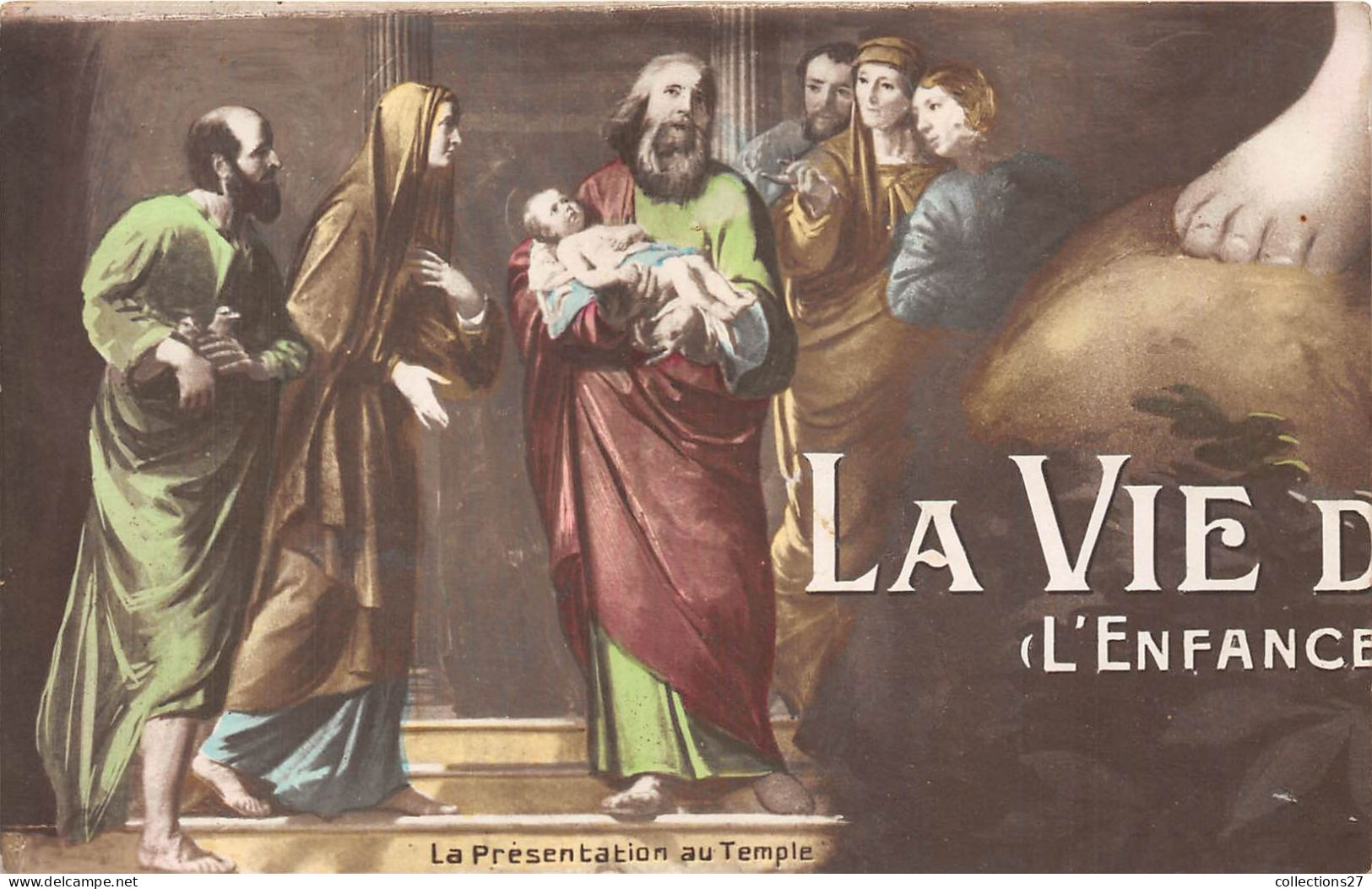 LA VIE DE JESUS - L'EFANCE DE JESUS- 10 CARTES FORMANT UN  PUZZEL - Gesù