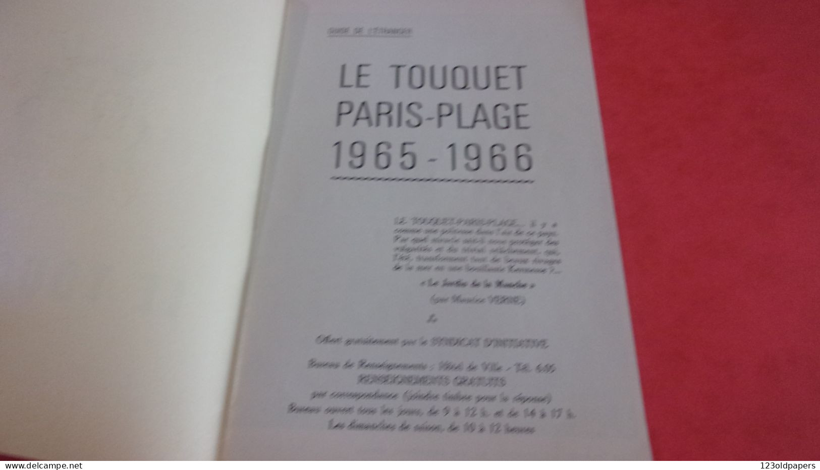 DEPLIANT LE TOUQUET PARIS PLAGE 1965 1966 GUIDE DE L ETRANGER - Dépliants Touristiques
