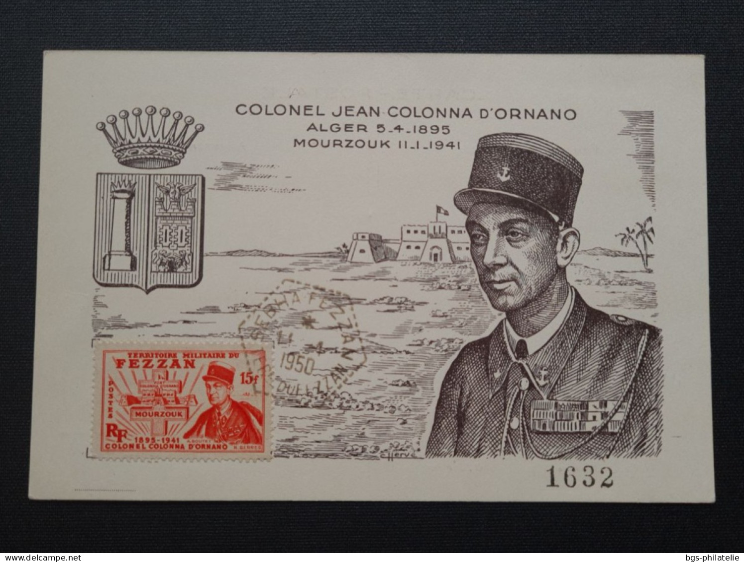 Timbre Du Fezzan N° 50 Sur Carte. - Storia Postale