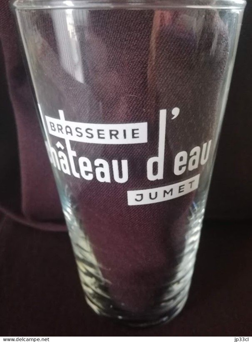 Lot De 4 Verres De L'ancienne Brasserie Château D'eau (Jumet) - Bicchieri